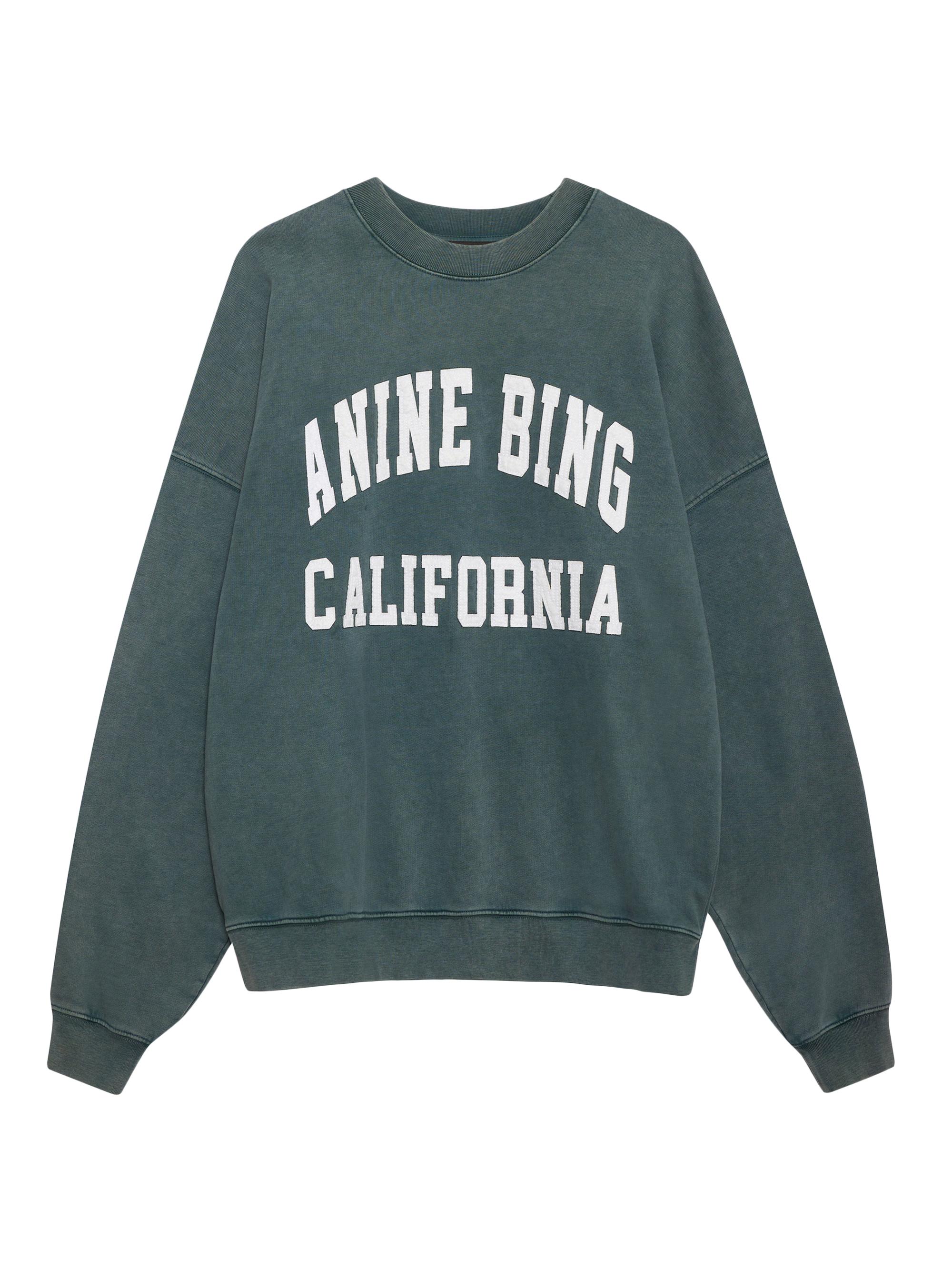 Anine Bing Miles Oversized Cotton Logo Sweatshirt | Saks Fifth Avenue