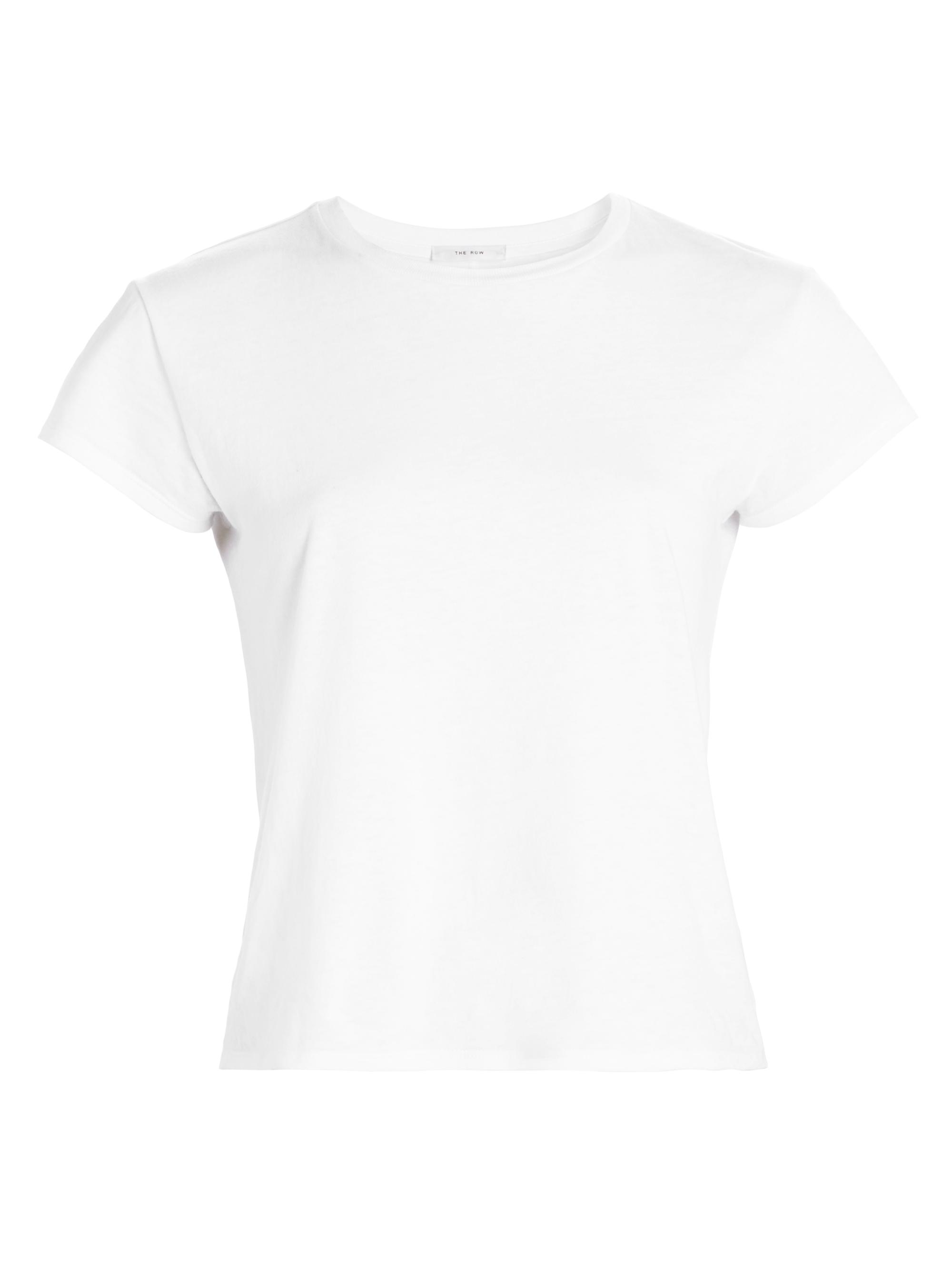 The Row Women's Tori Short-Sleeve Cotton Top - White