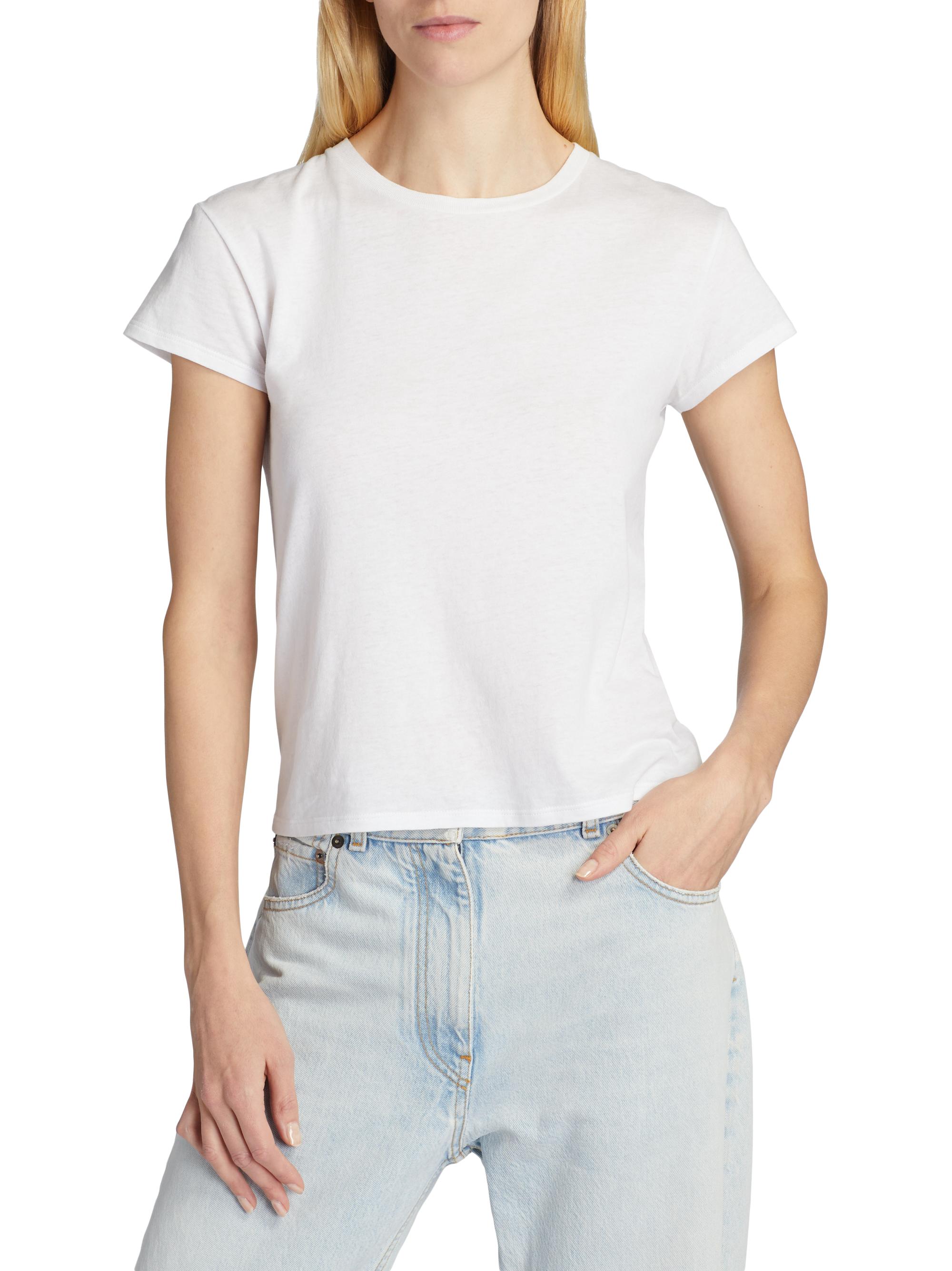 The Row Tori Short-Sleeve Cotton Top | Saks Fifth Avenue