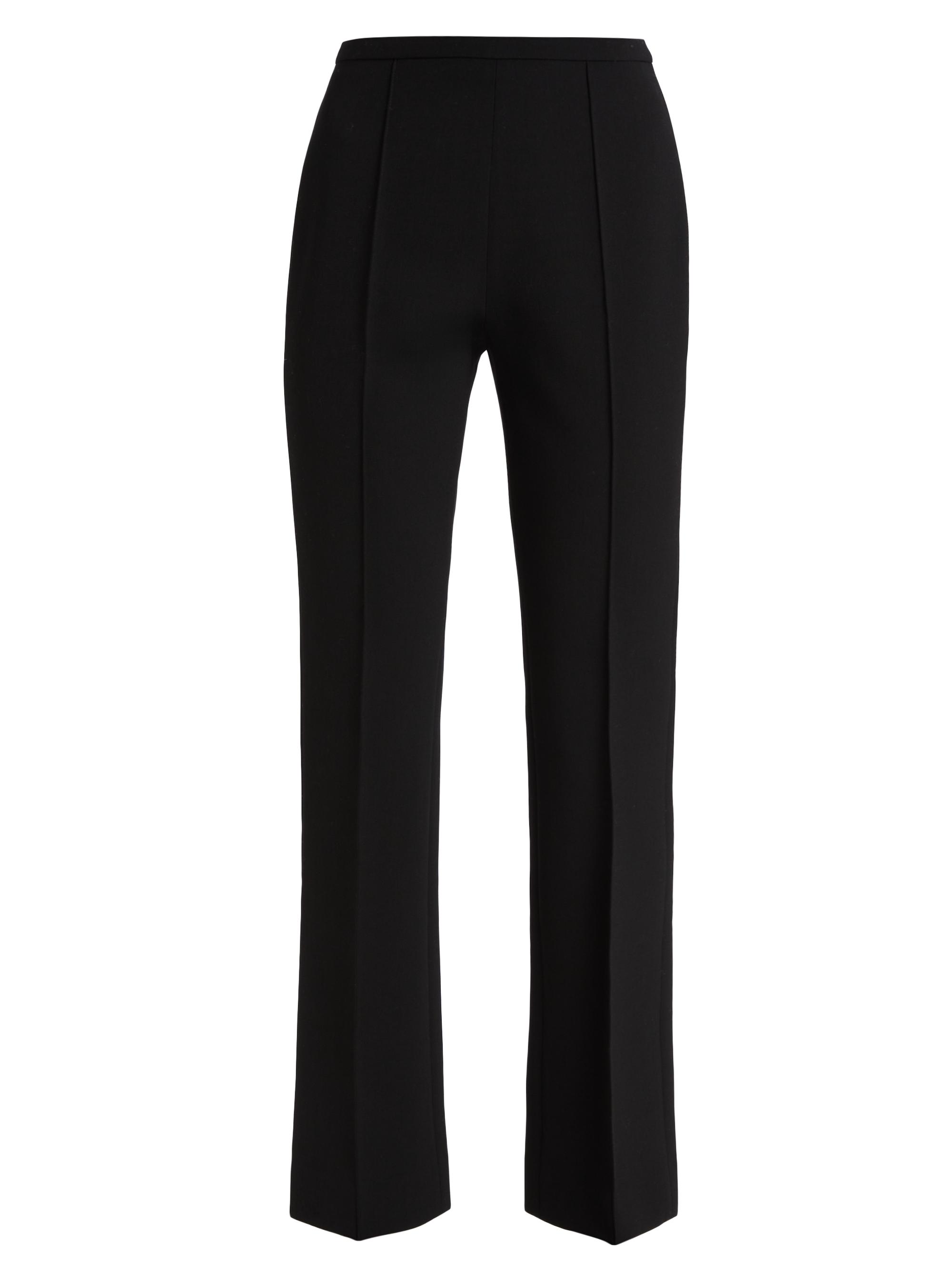 The Row Women's Desmy Wool-Blend Seamed Pants - Black