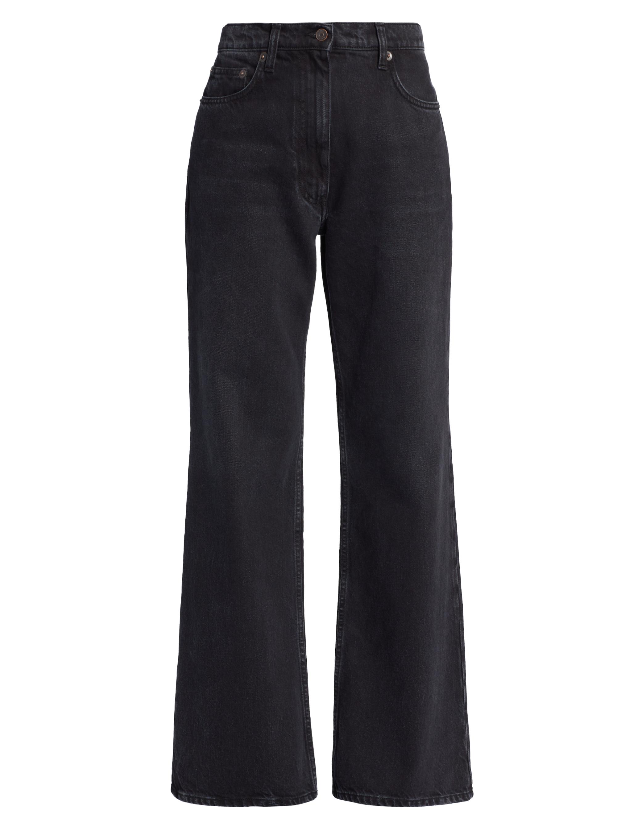 The Row Women's Dan Wide-Leg Jeans - Black