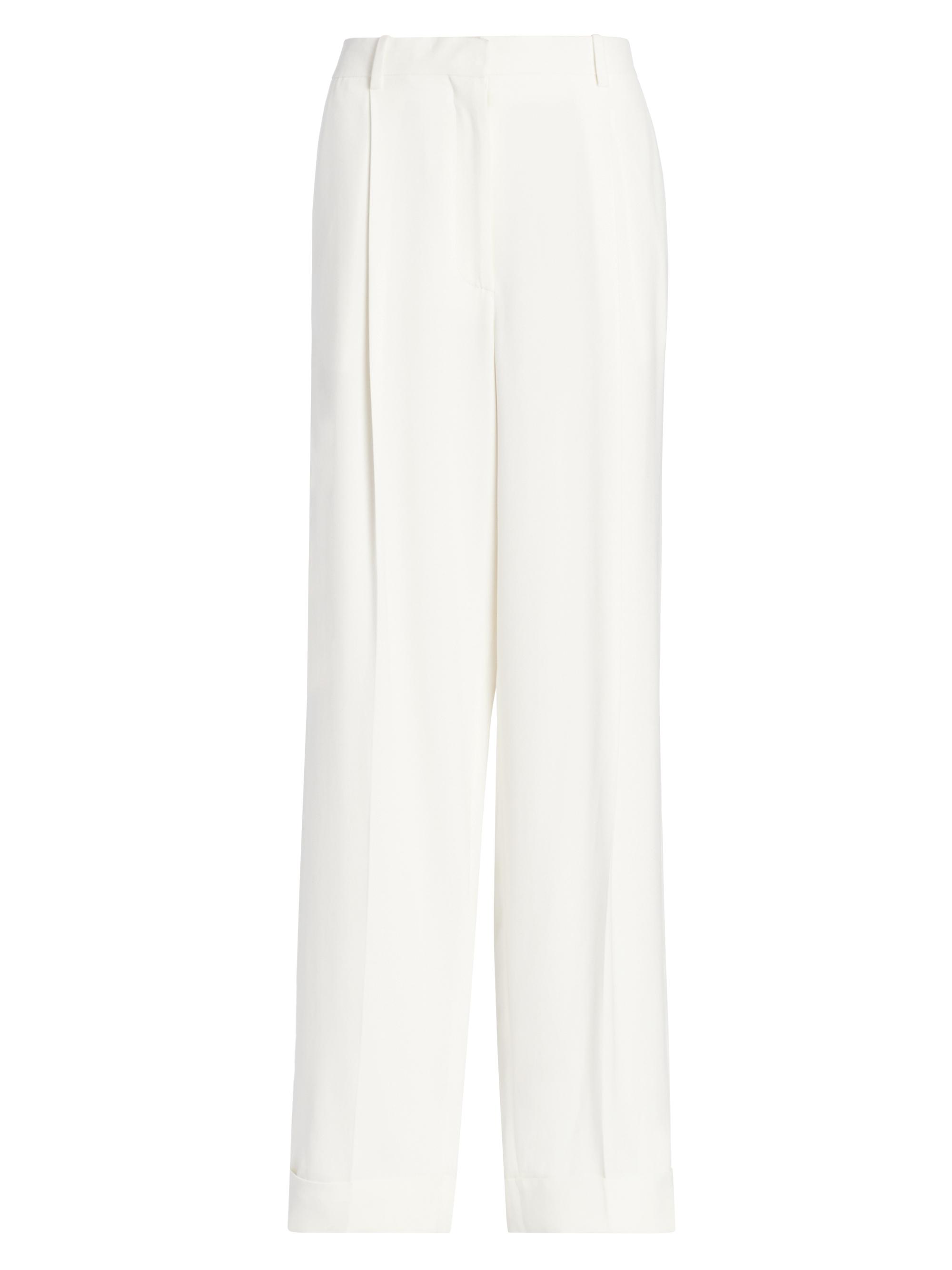 The Row Women's Tor Pleated Cuffed Trousers - White