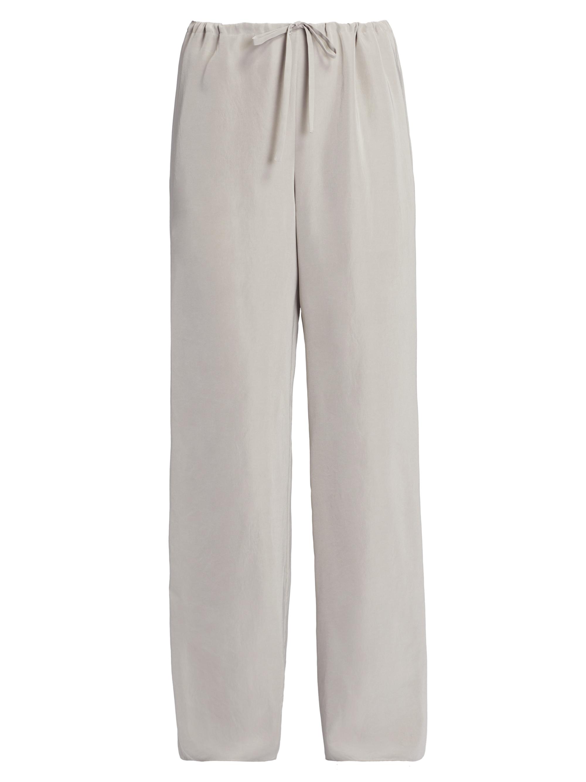 The Row Women's Silk Drawstring Pants - Snow