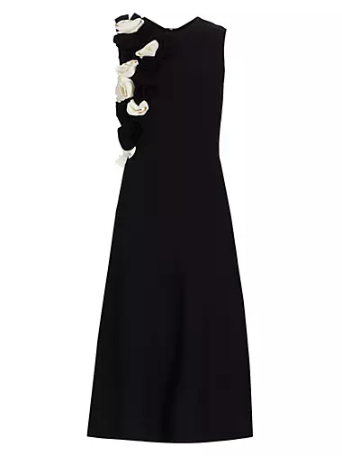Sleeveless Rosette Midi-Dress