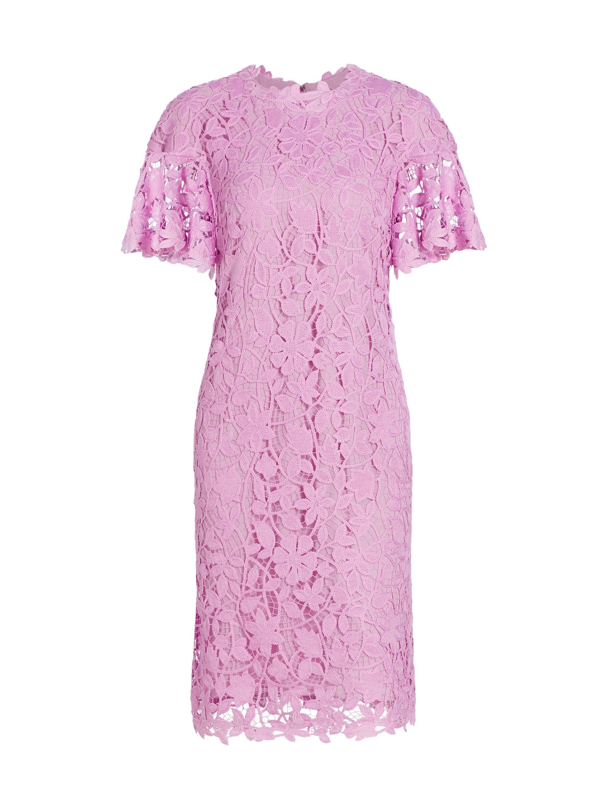 Lela Rose Women's Rachel Floral Guipure Sheath Dress - Orchid