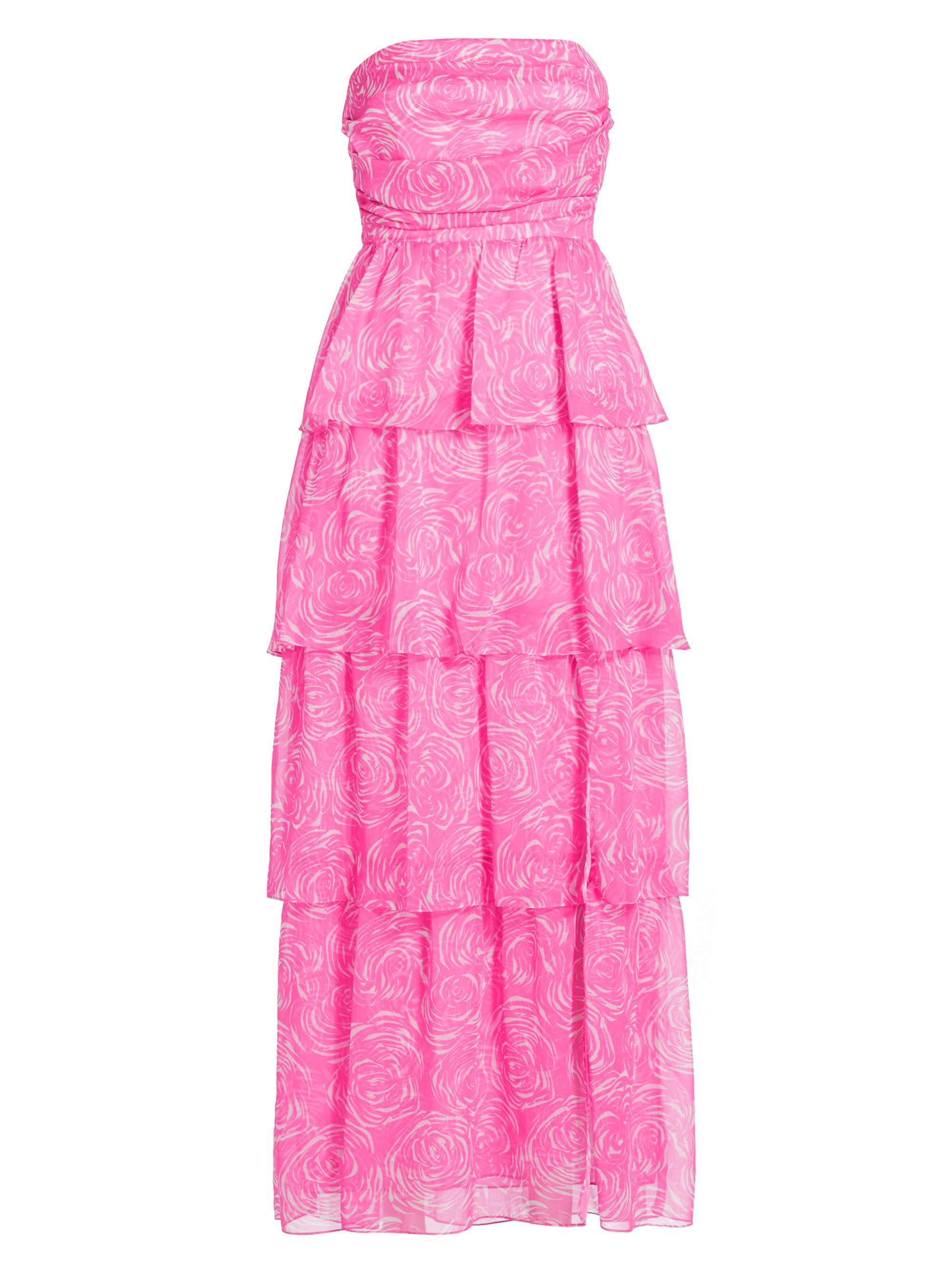 Amanda Uprichard Women's Gaston Tiered Floral Strapless Maxi Dress - Rosalie
