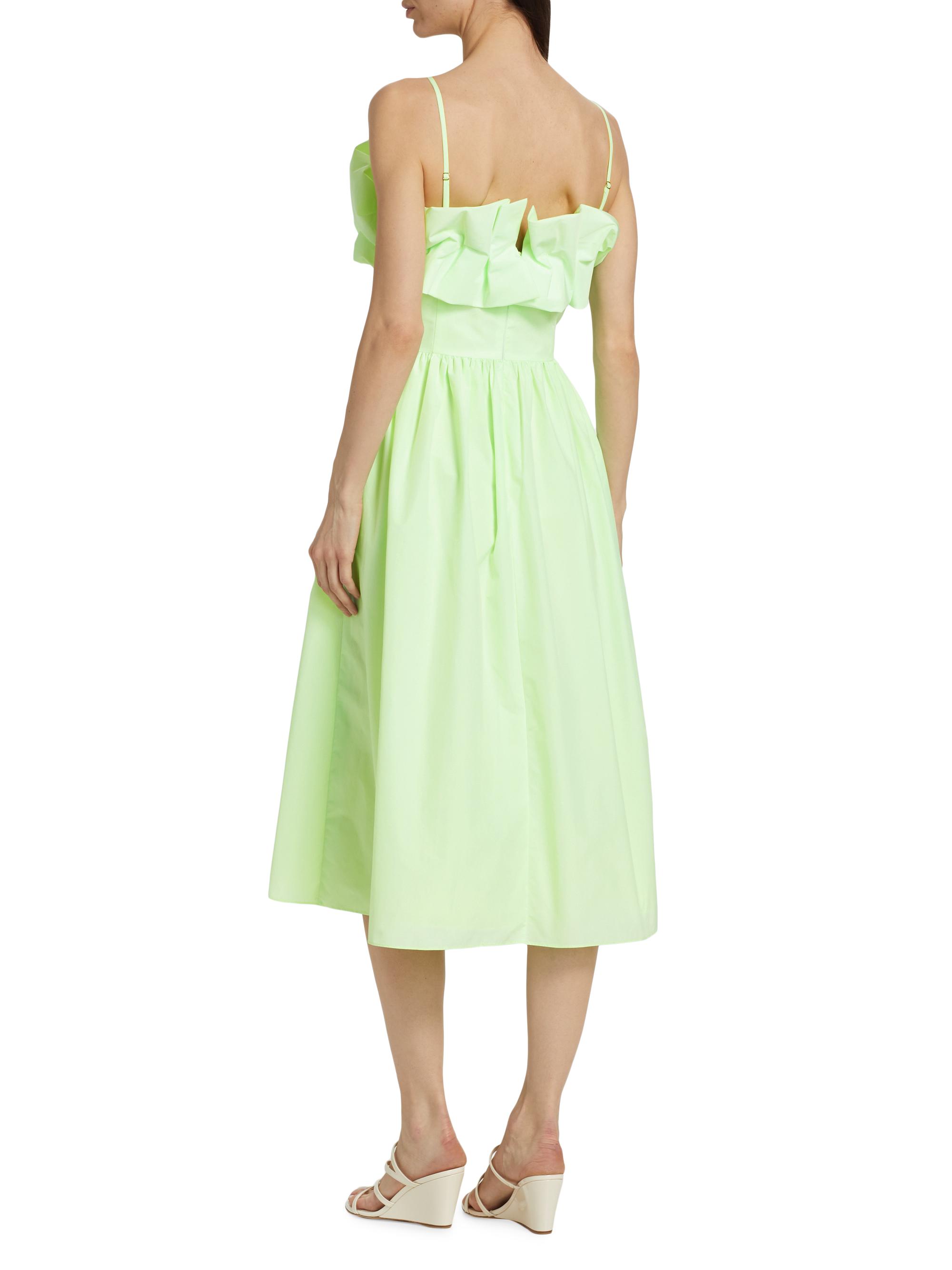 Amanda Uprichard Annemarie Ruffled Fit-&-Flare Midi-Dress | Saks Fifth  Avenue