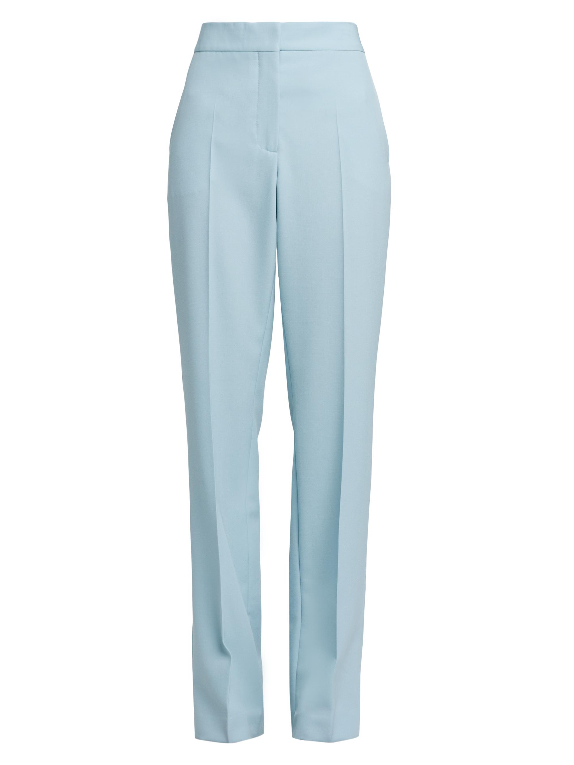 Stella McCartney Women's Wool Straight-Leg Pants - Blue