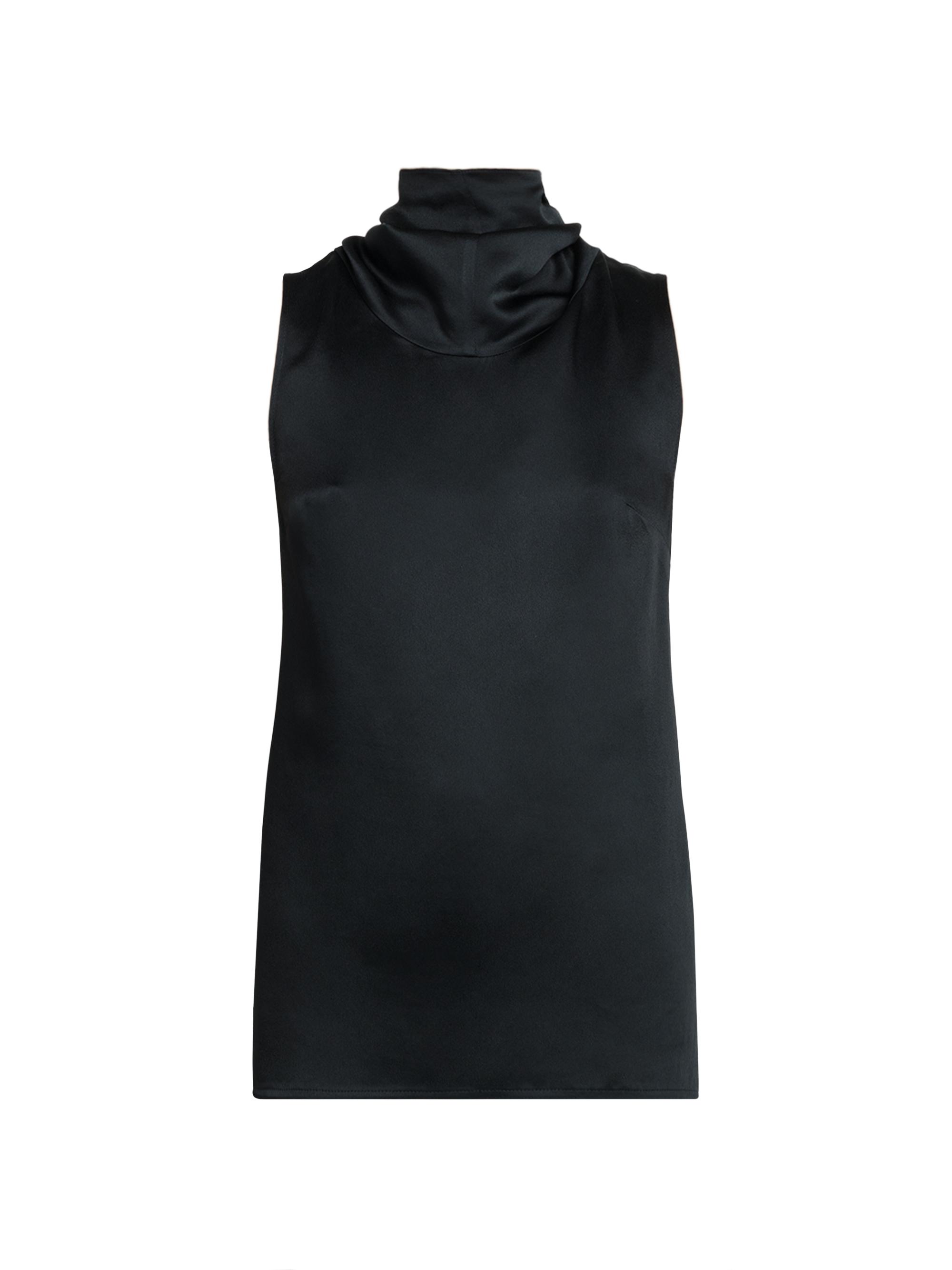 Stella McCartney Women's Satin Turtleneck Top - Black