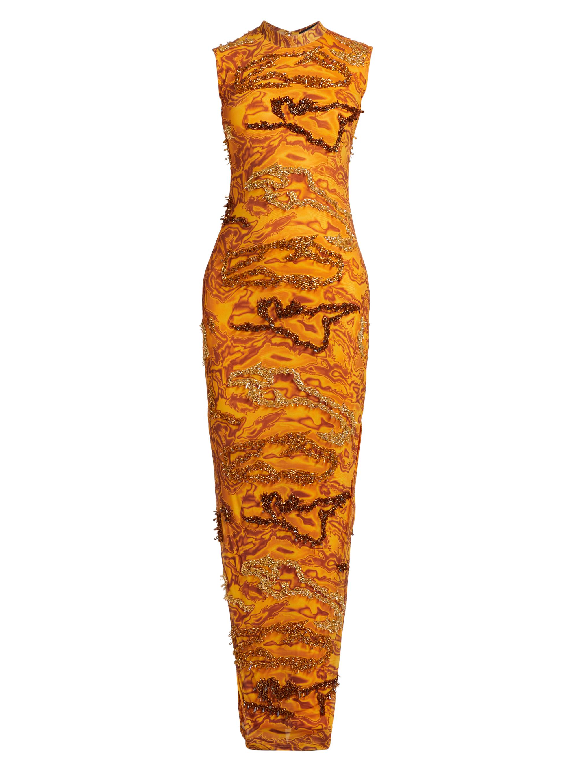 Onalaja Women's Zusi Evergreen Column Maxi Dress - Gold