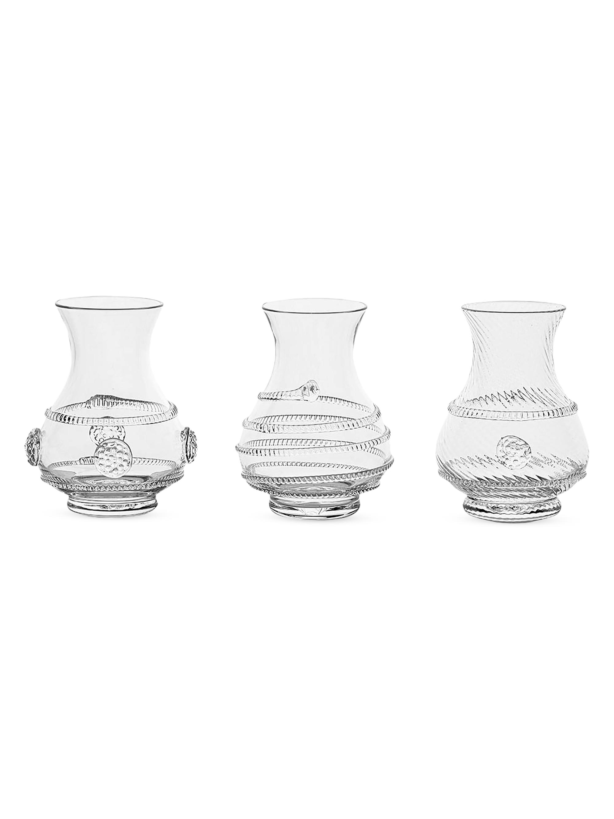 Juliska 3-Piece Mini Vase Set - Clear