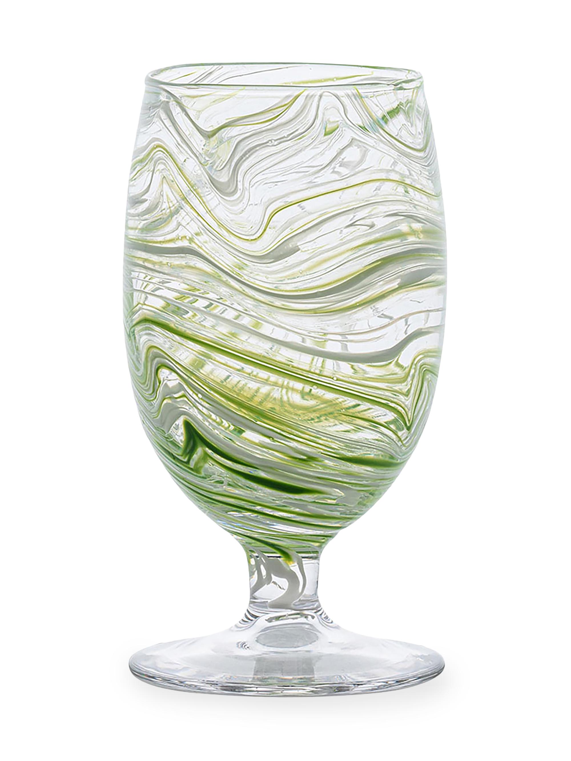 Juliska Puro Marbled Goblet - Green