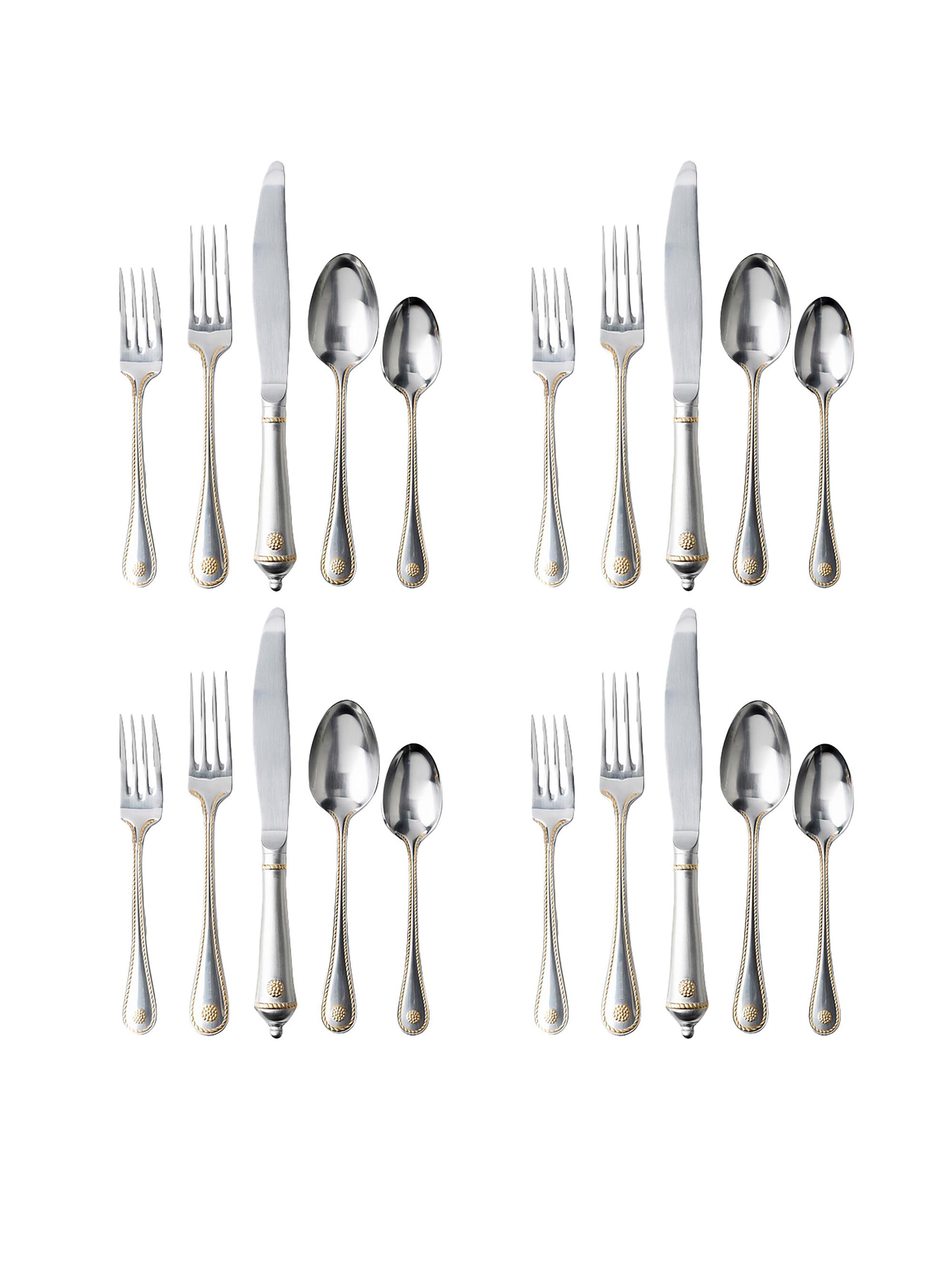 Juliska Berry & Thread 20-Piece Place Setting - Bright Satin Gold