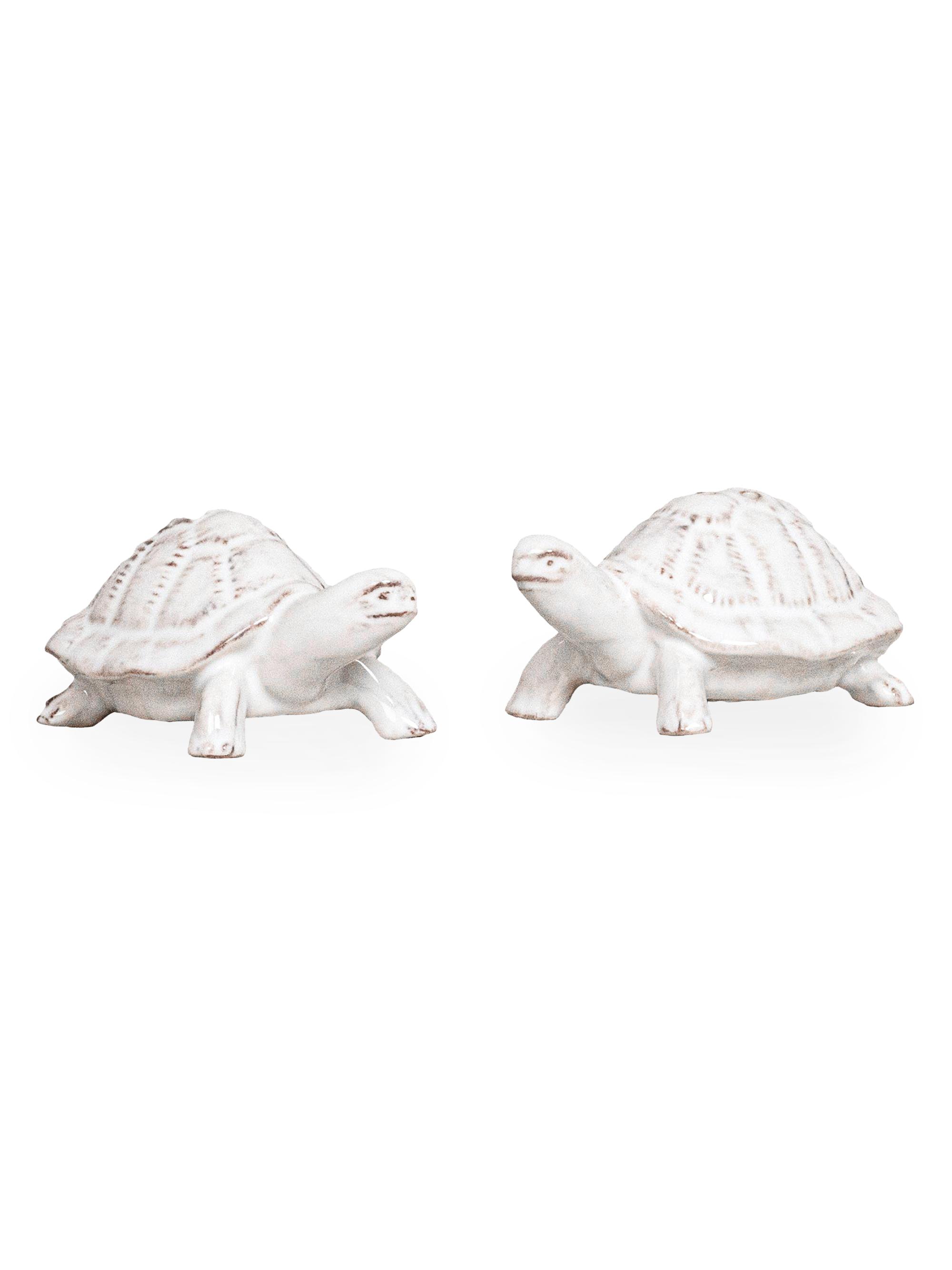 Juliska Clever Creatures 2-Piece Turtle Salt & Pepper Shaker Set - White Wash