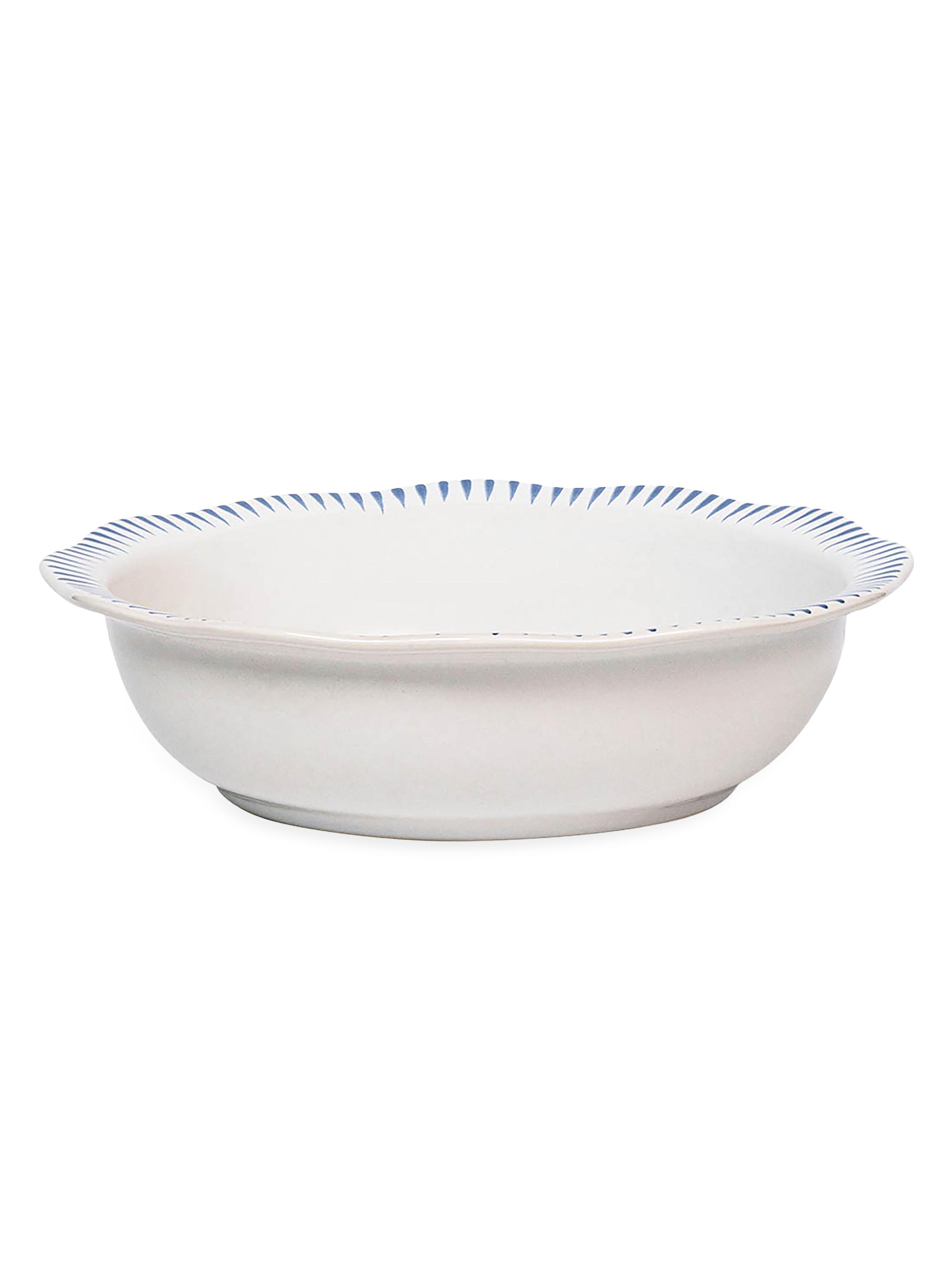 Juliska Sitio Striped Serving Bowl/12" - White Wash Delft Blue