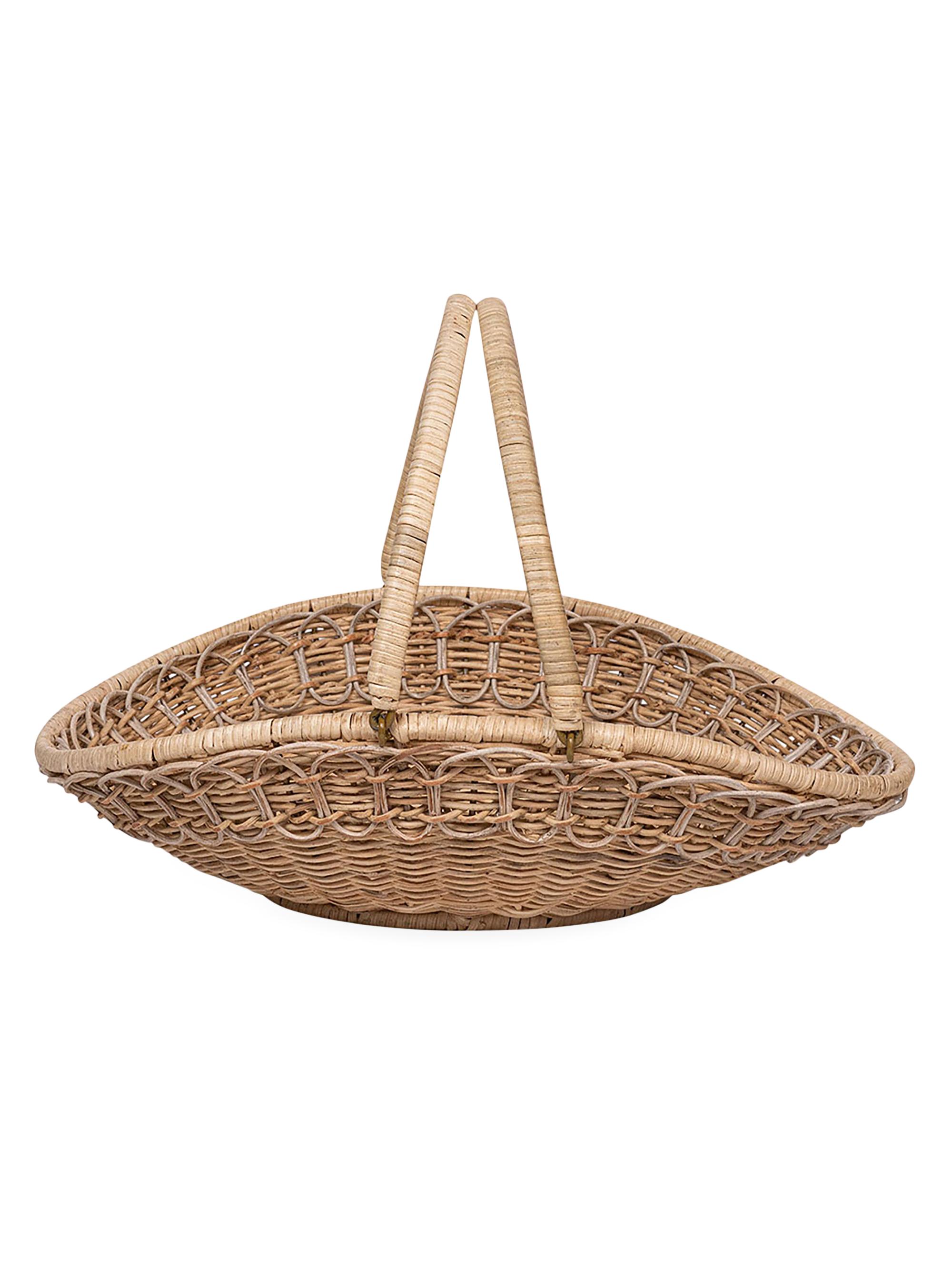 Juliska Provence Rattan Gathering Basket - White Wash