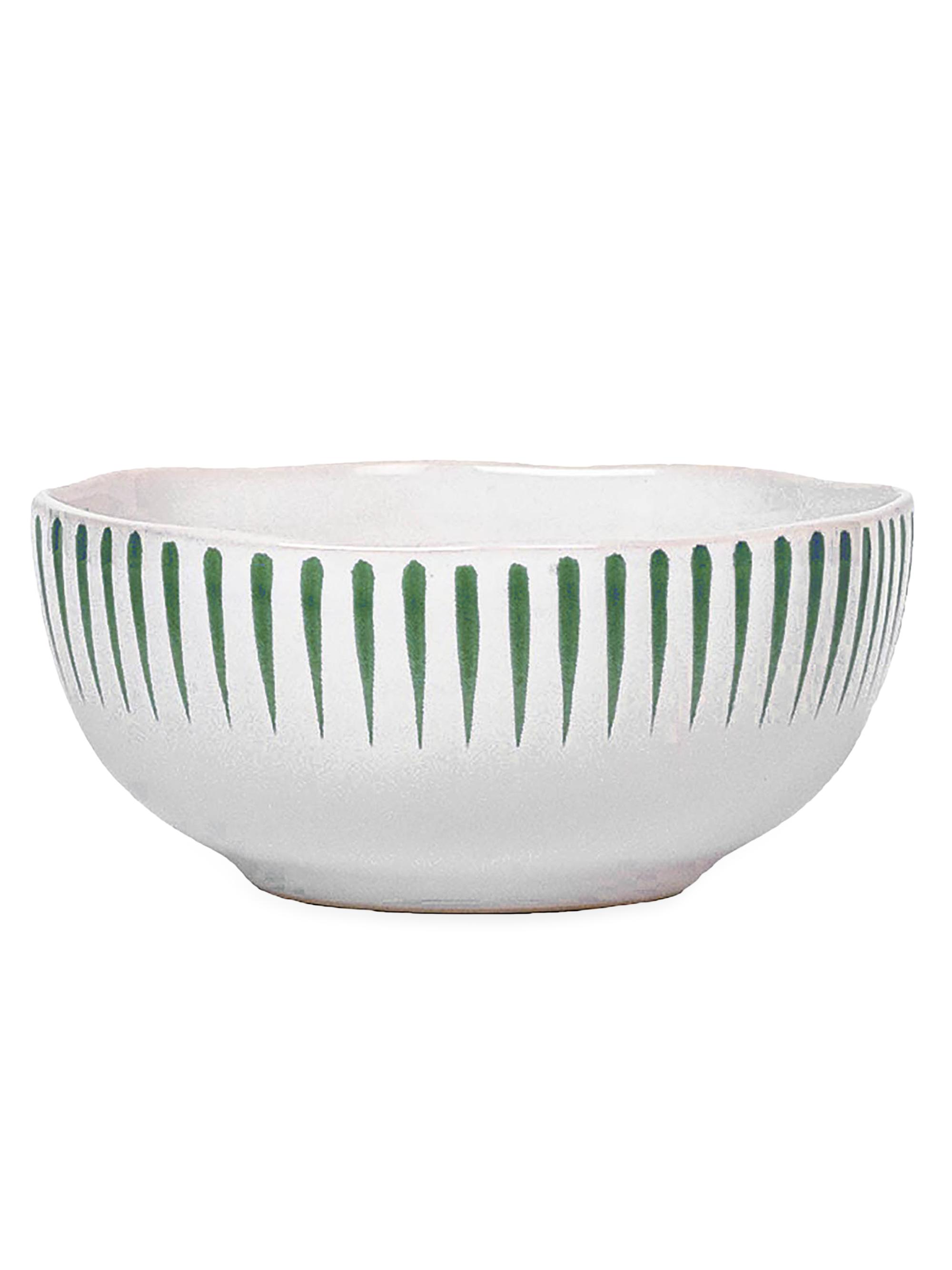 Juliska Sitio Striped Cereal/Ice Cream Bowl - White Washd Elft Blue