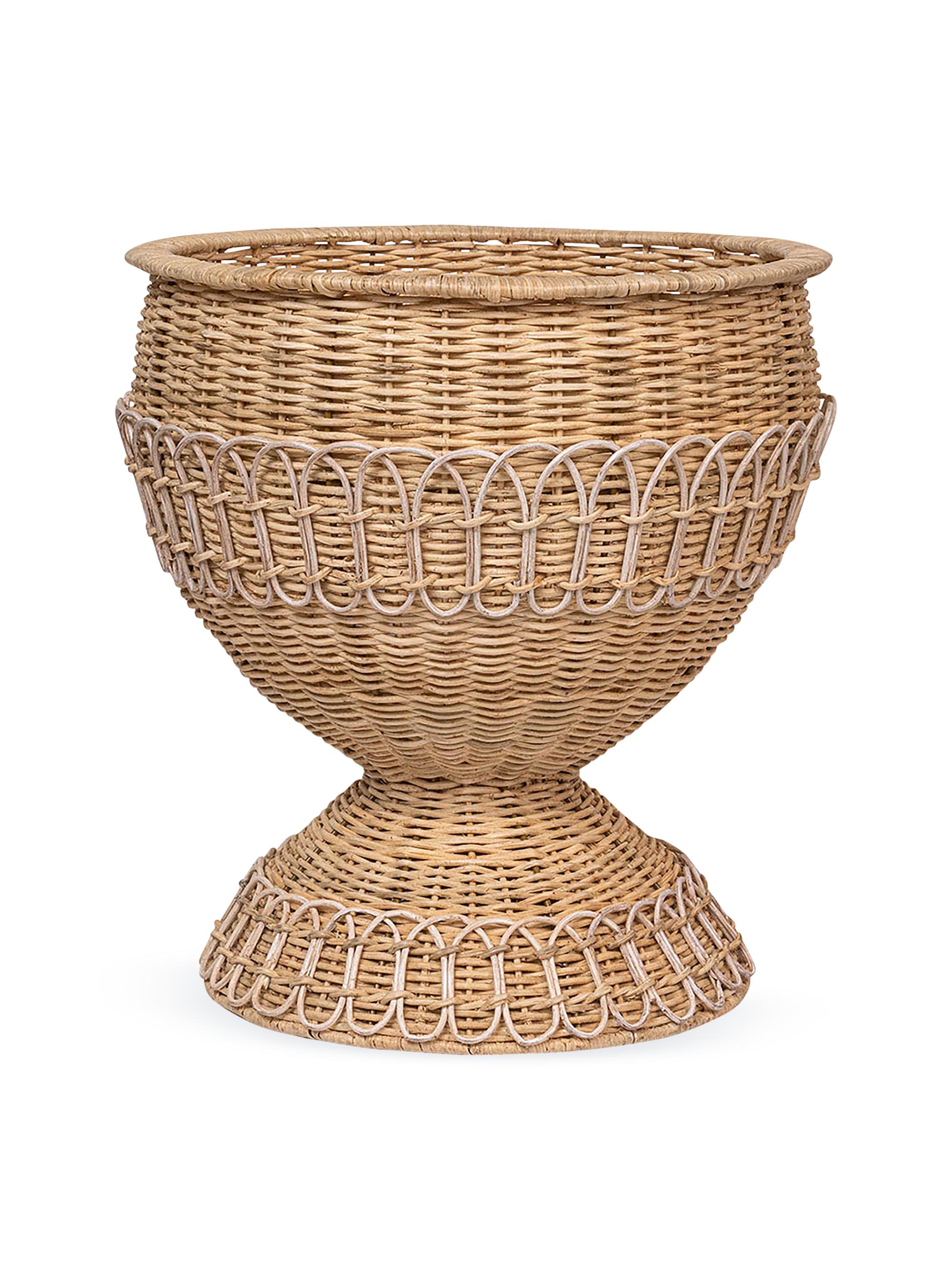 Juliska Provence Rattan Medium Urn - White Wash