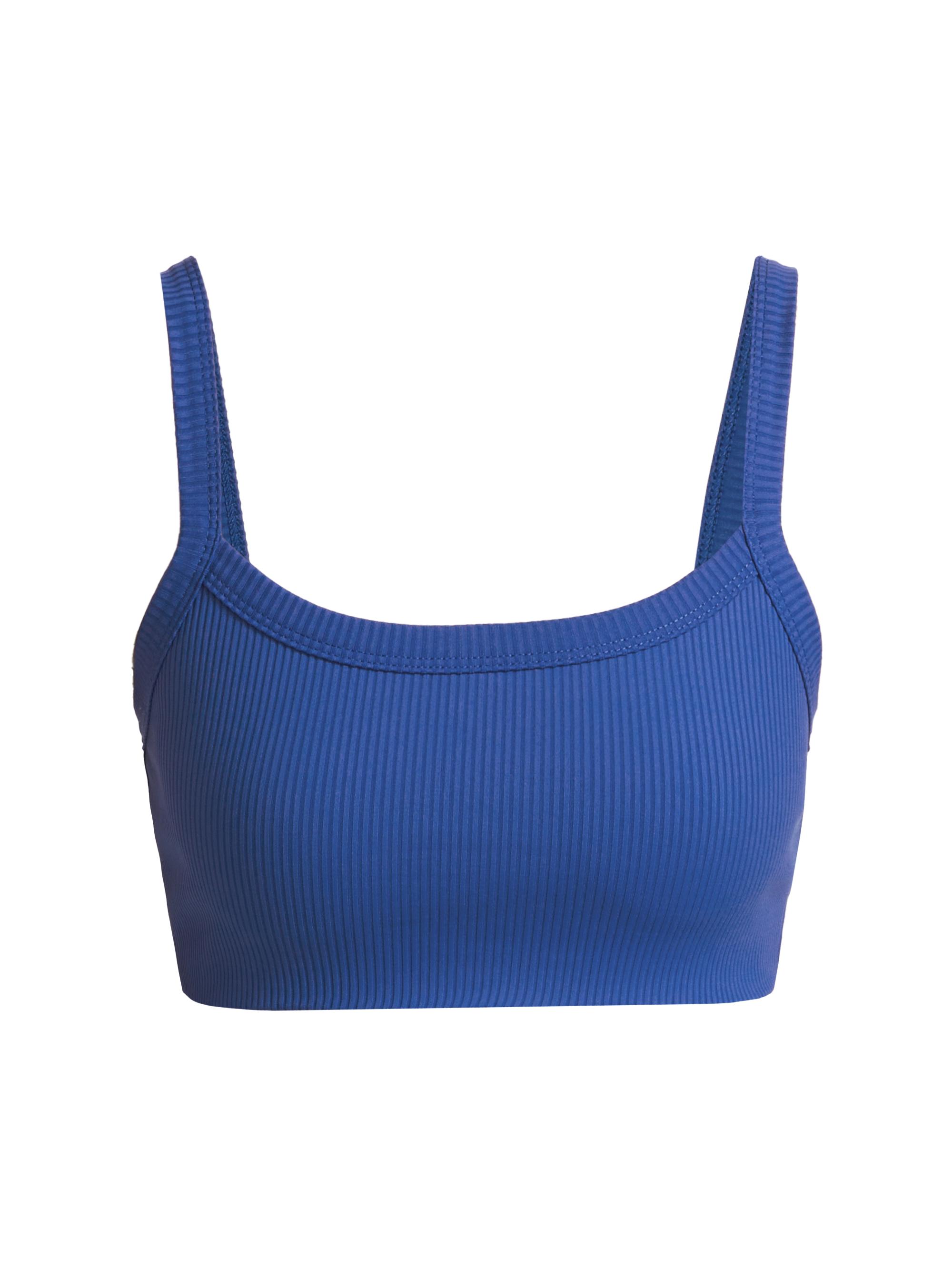 Year of Ours Women's Rib-Knit Scoopneck Bralette - Blue Flame