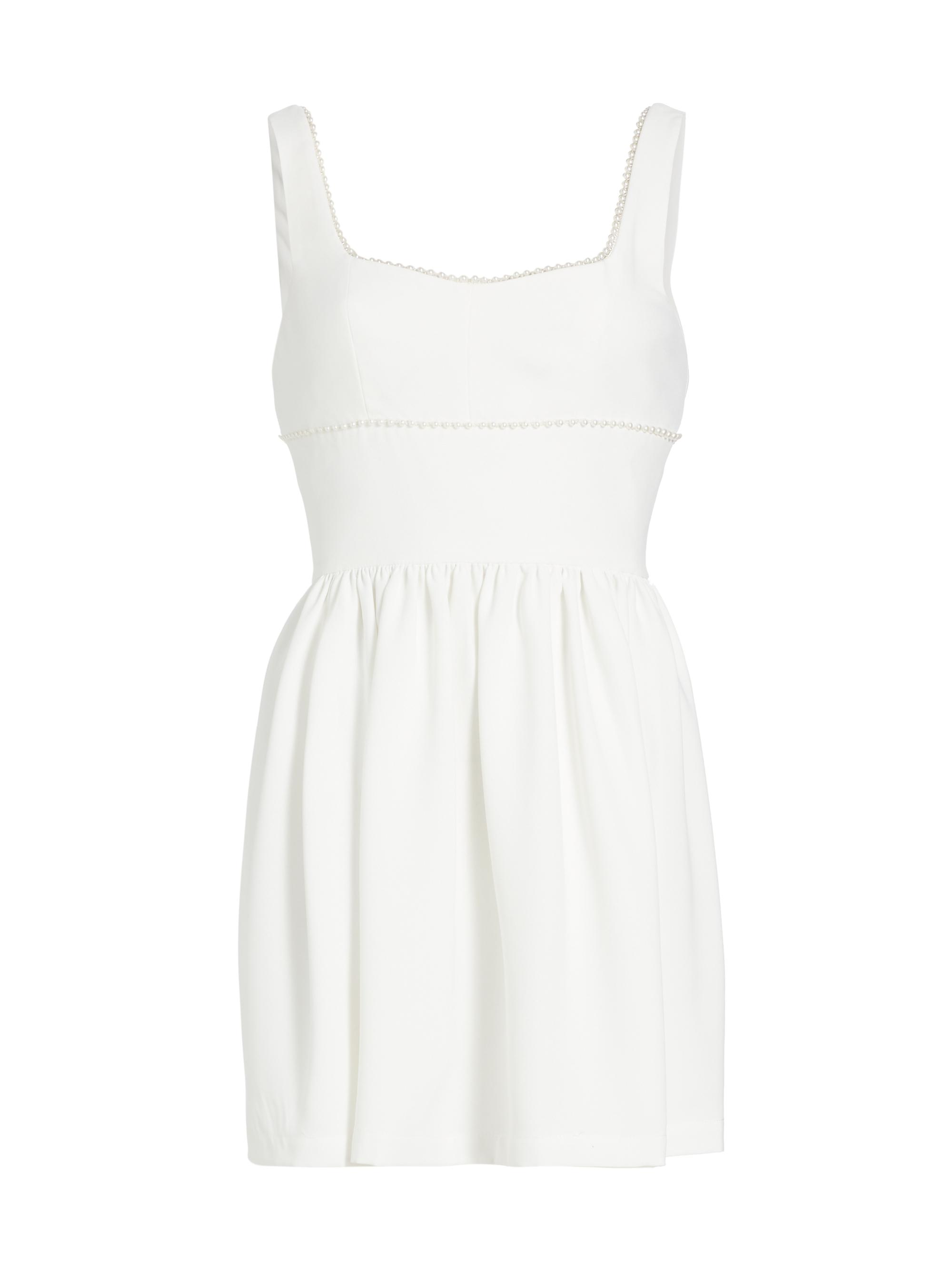 Amanda Uprichard Women's Bijou Imitation Pearl-Trimmed Fit & Flare Minidress -