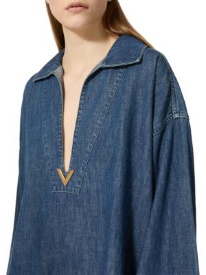 VALENTINO - Denim Cotton Kaftan