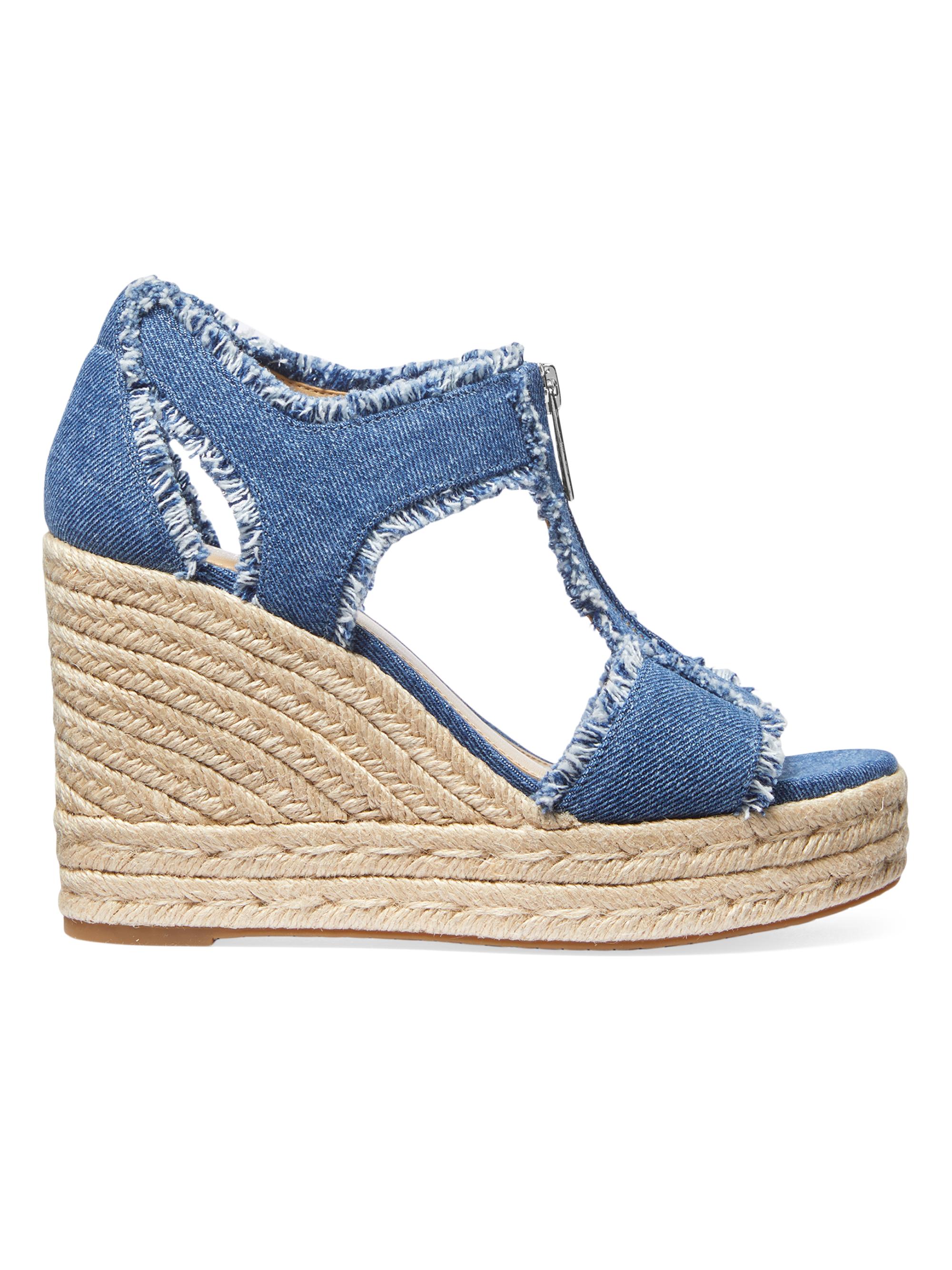 MICHAEL Michael Kors Berkley 100MM Denim Espadrille Wedge