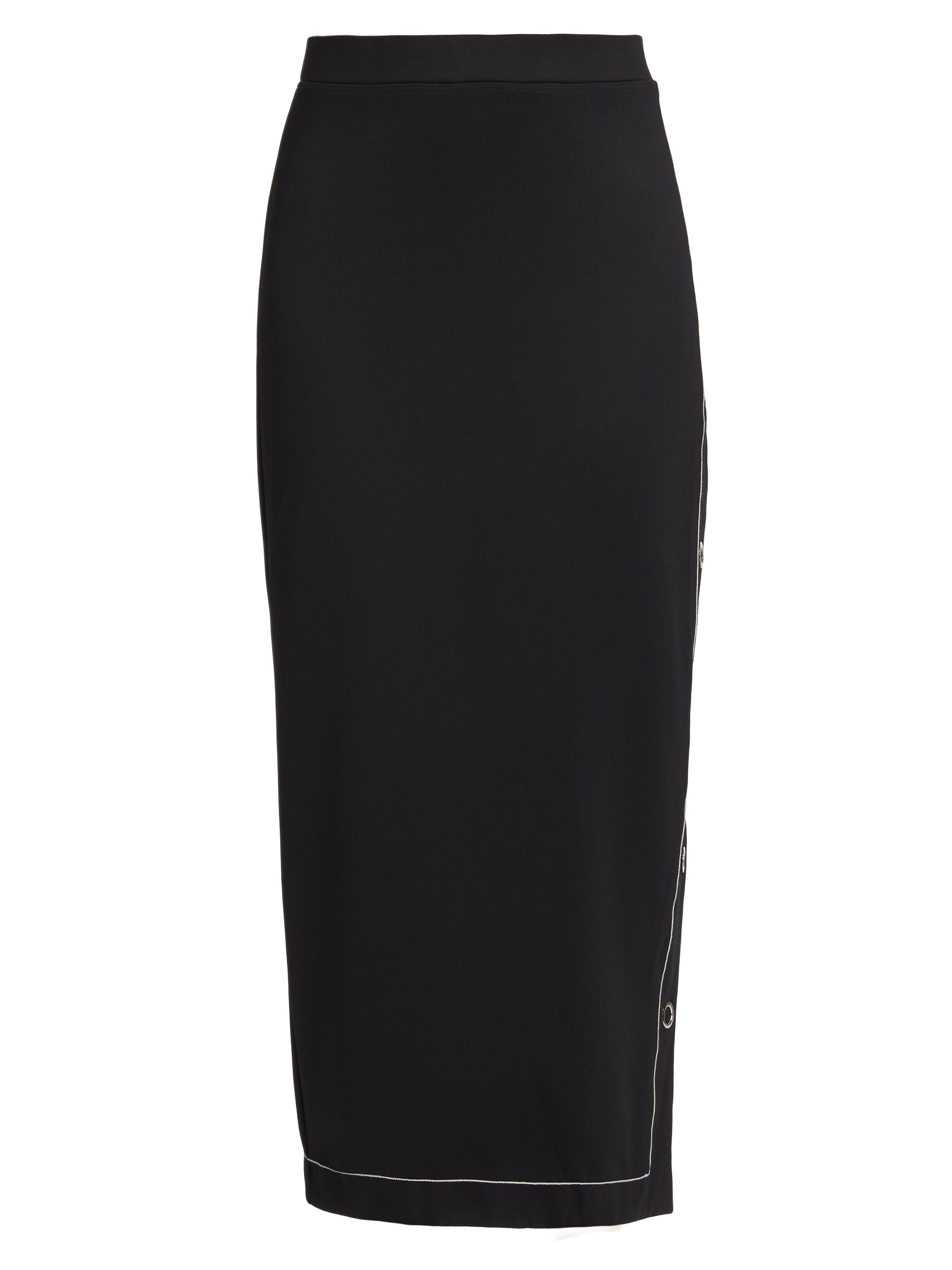 Rosetta Getty Women's Midi Snap Skirt - Black