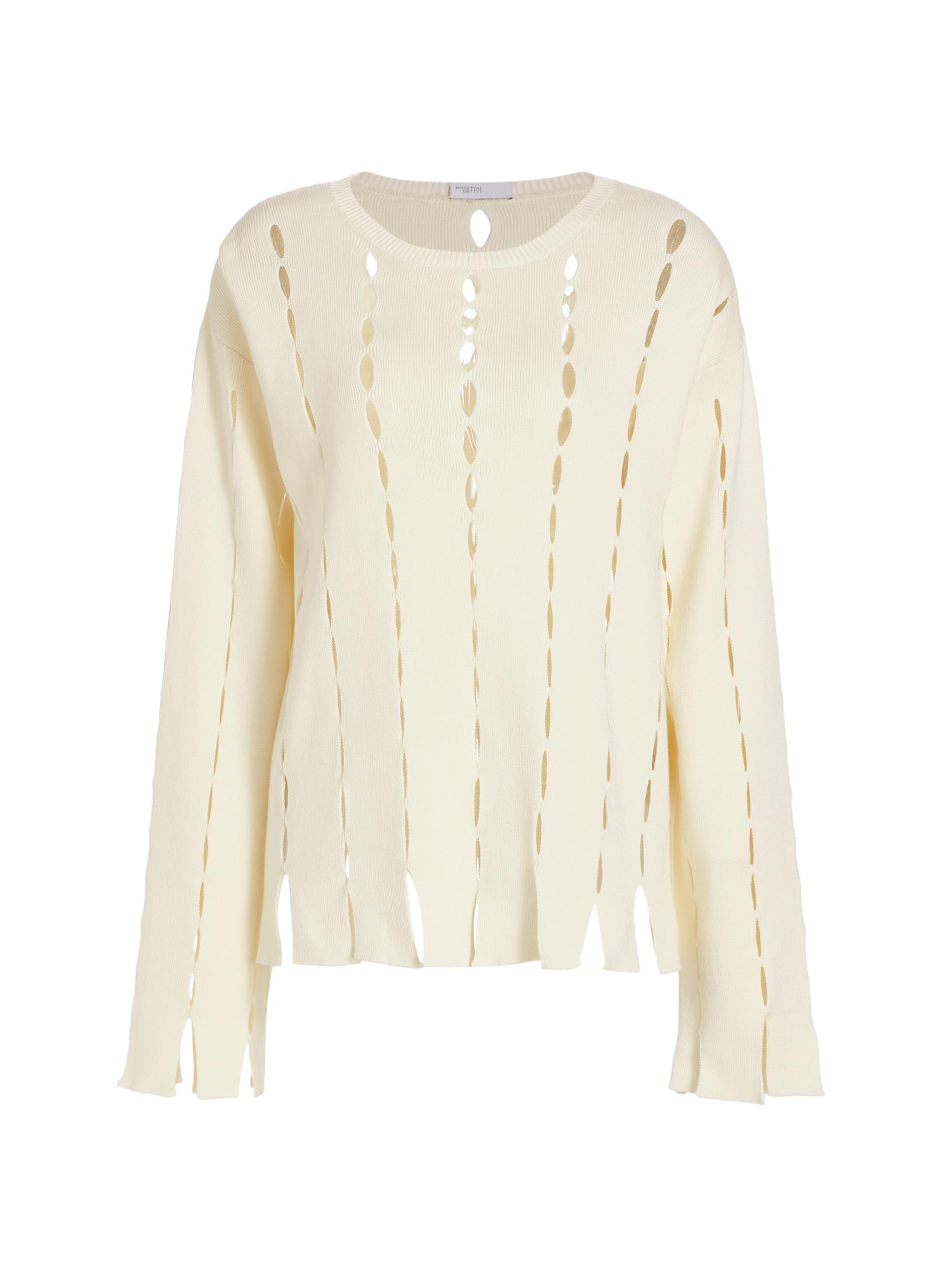 Rosetta Getty Women's Slash Panel Sweater - Cream