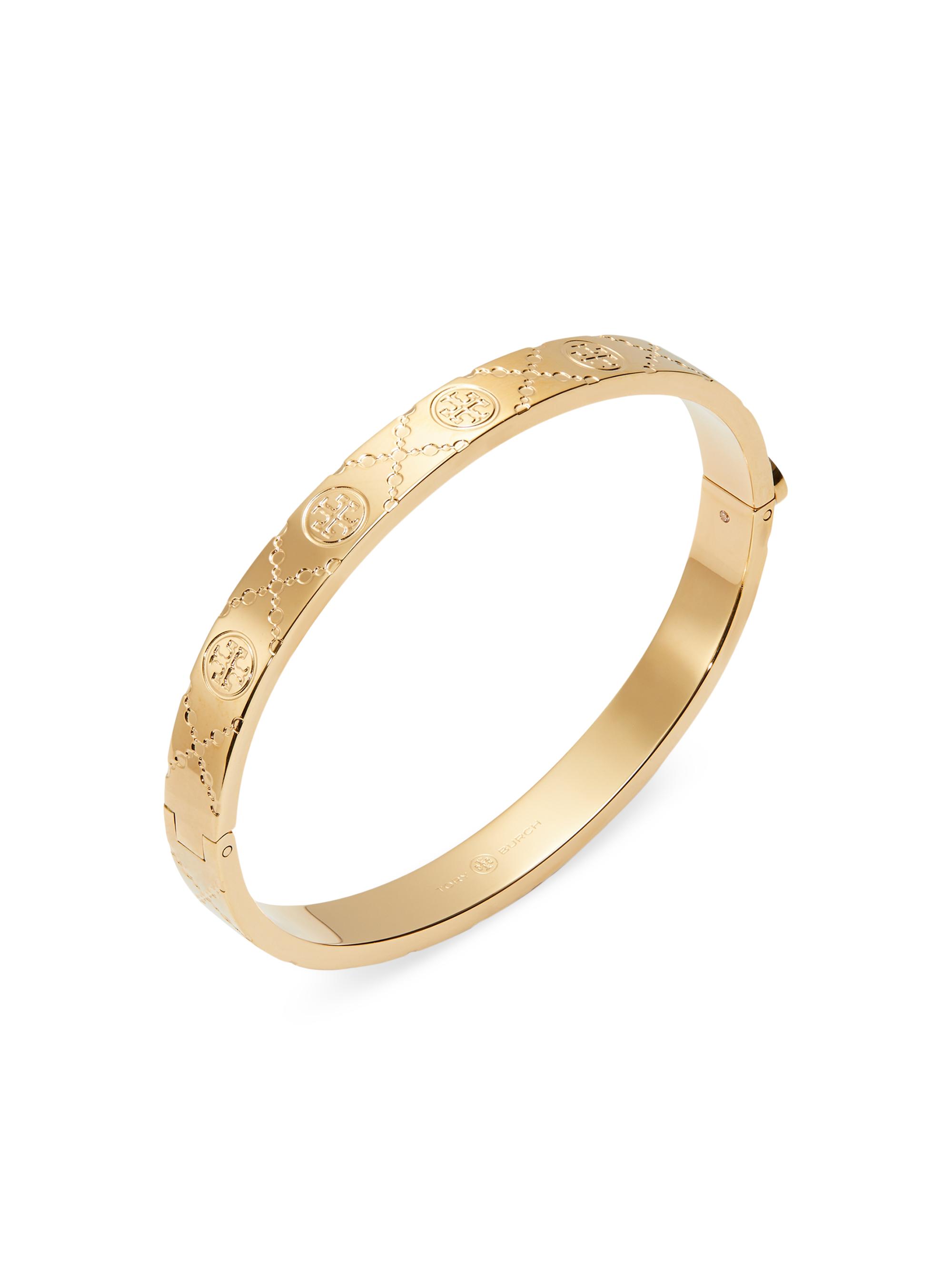 Tory Burch Women's T Monogram Goldtone Bangle - Tory Gold