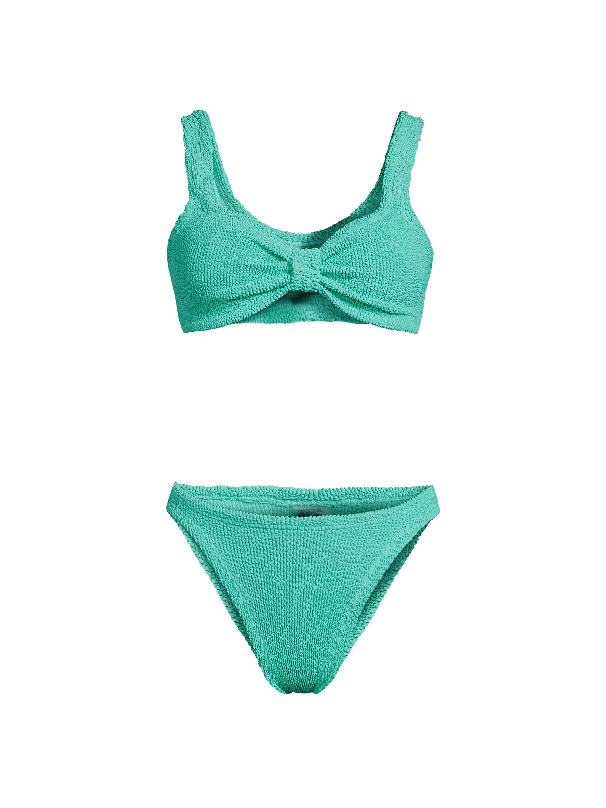 Hunza G Women's Bonnie Twisted Knit Bikini Set - Aqua