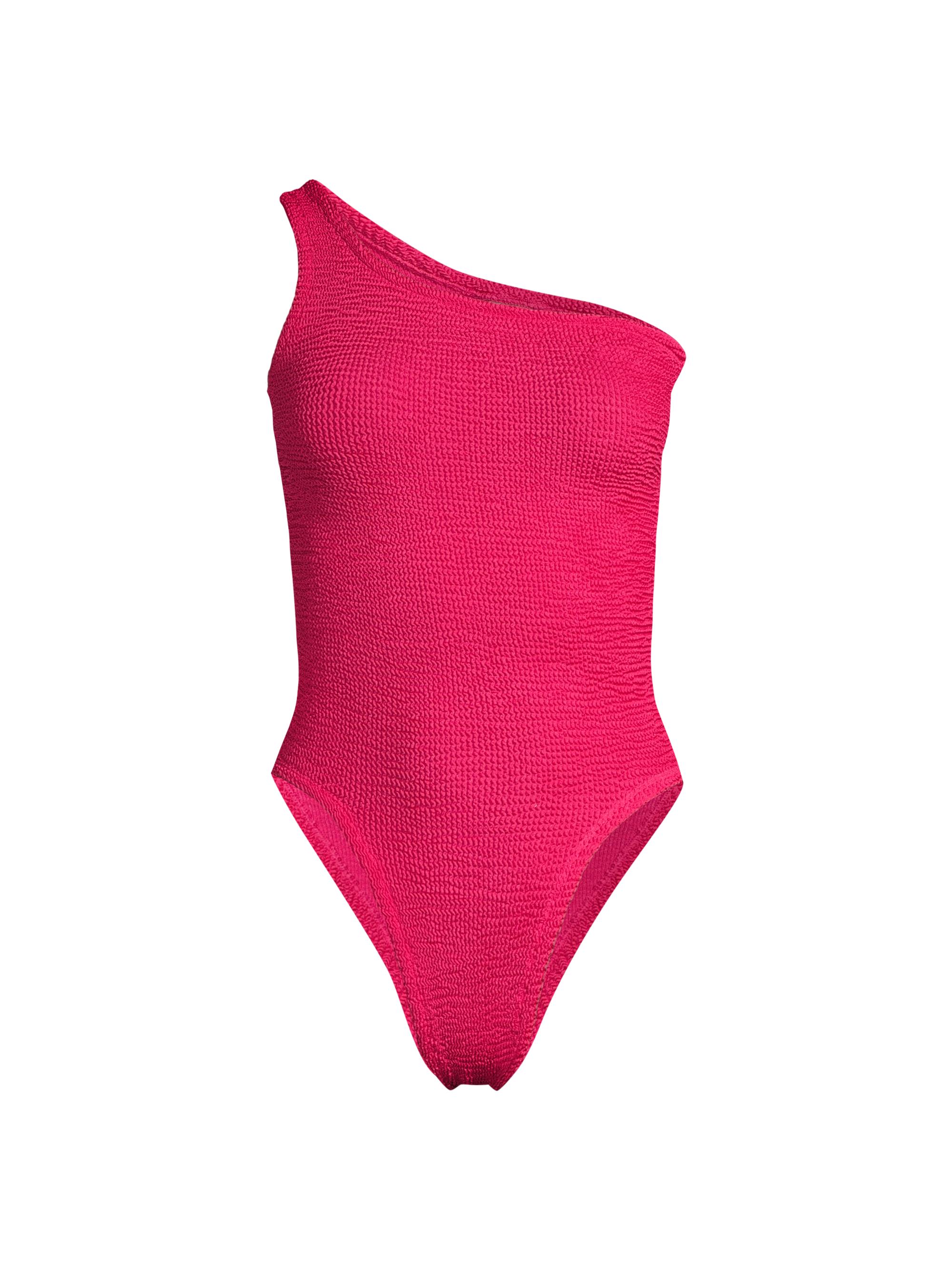 Hunza G Women's Nancy One-Shoulder One-Piece Swimsuit - Metallic Raspberry