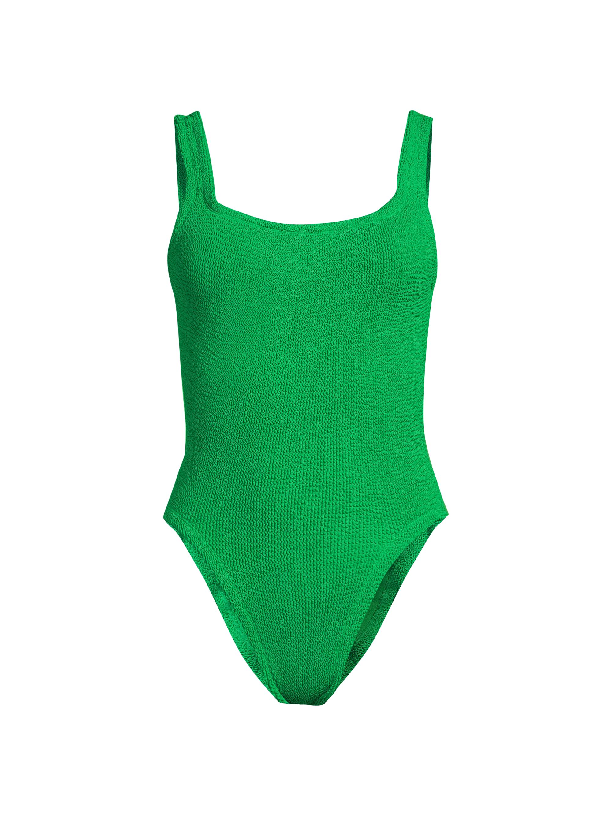 Hunza G Women's Square Neck One-Piece Swimsuit - Metallic Raspberry