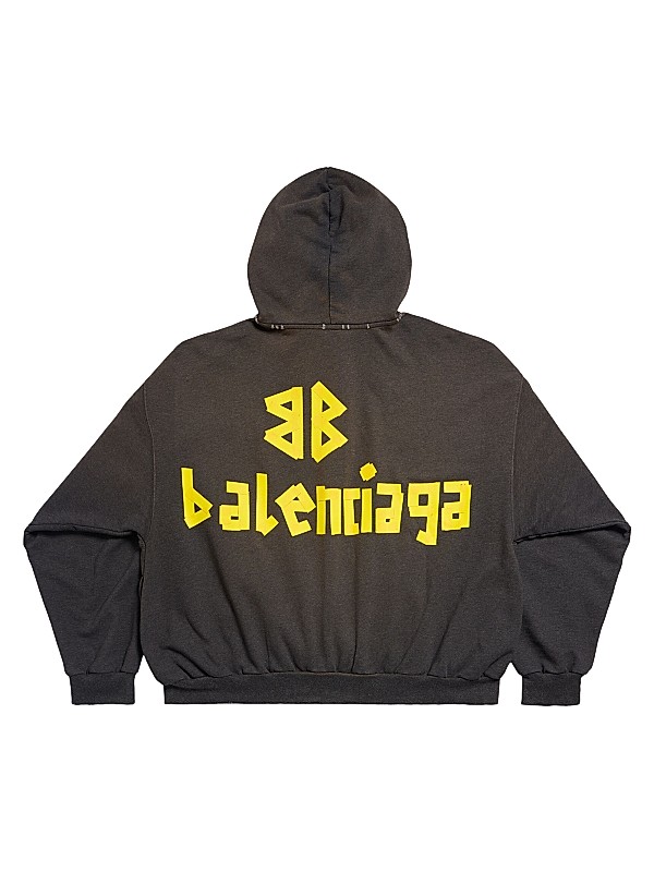 Shop Balenciaga Tape Type Ripped Pocket Hoodie Large Fit Shop Balenciaga Tape Type Ripped Pocket Hoodie Large Fit