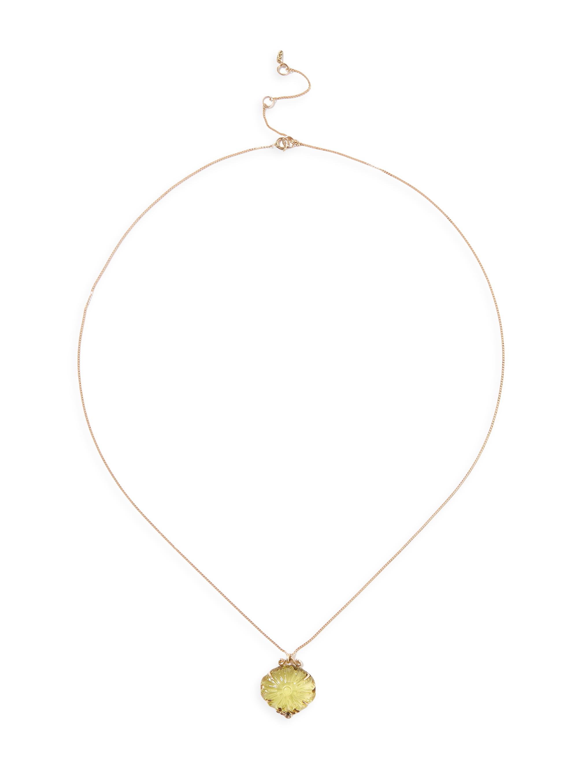 Chan Luu Women's 14K Yellow Gold, .03 TCW Diamond & Lemon Topaz Pendant Necklace - Lemon Topaz