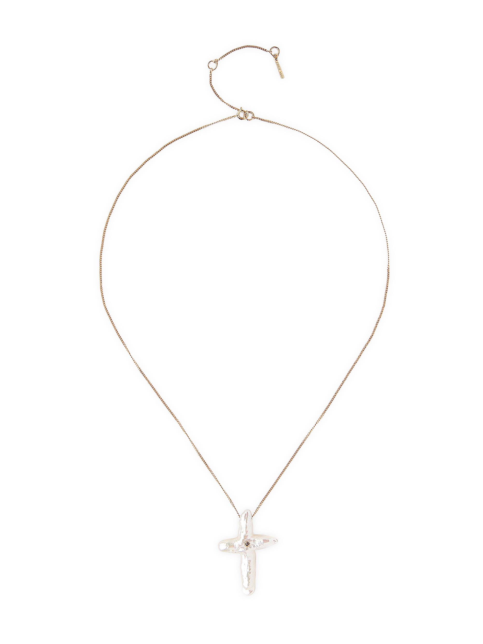 Chan Luu Women's 14K Yellow Gold, Pearl & 0.01 TCW Diamond Pendant Necklace - White Pearl