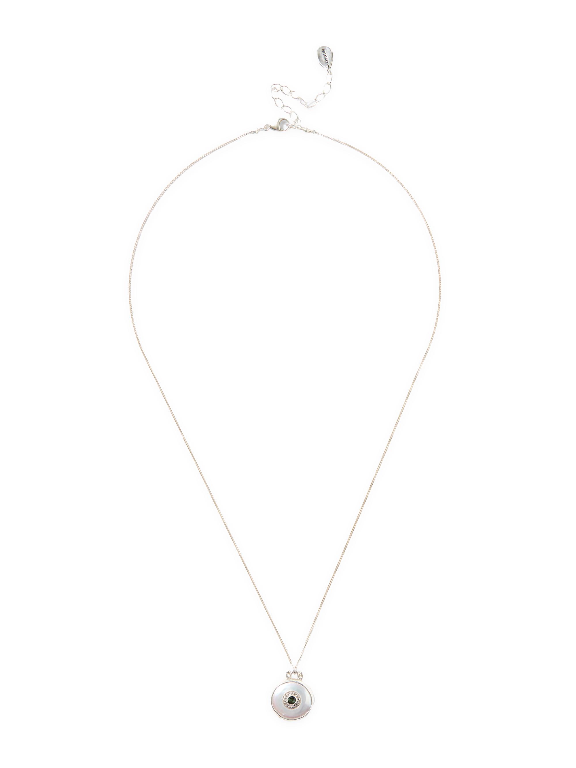 Chan Luu Women's Sterling Silver, Pearl & Green Tourmaline Pendant Necklace - White Pearl