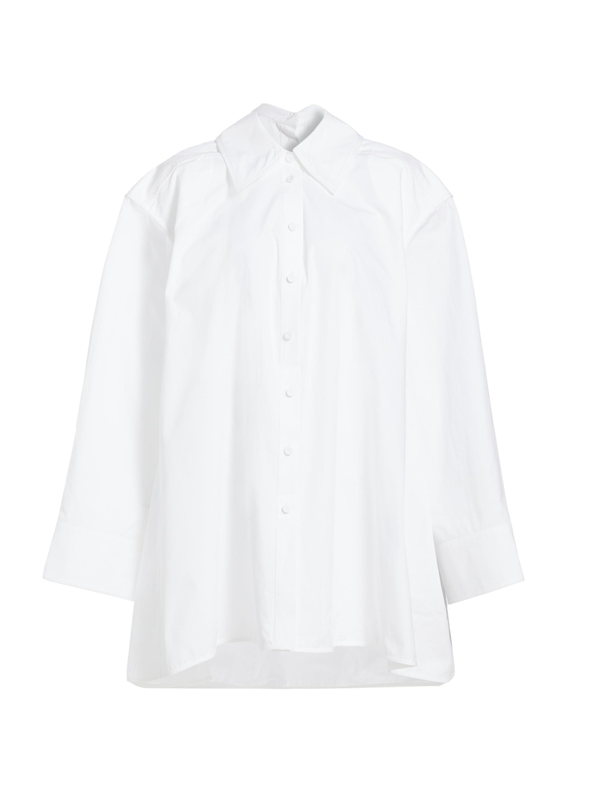 Jil Sander Women's Oversized Wide-Sleeve Button-Front Shirt - Optic White