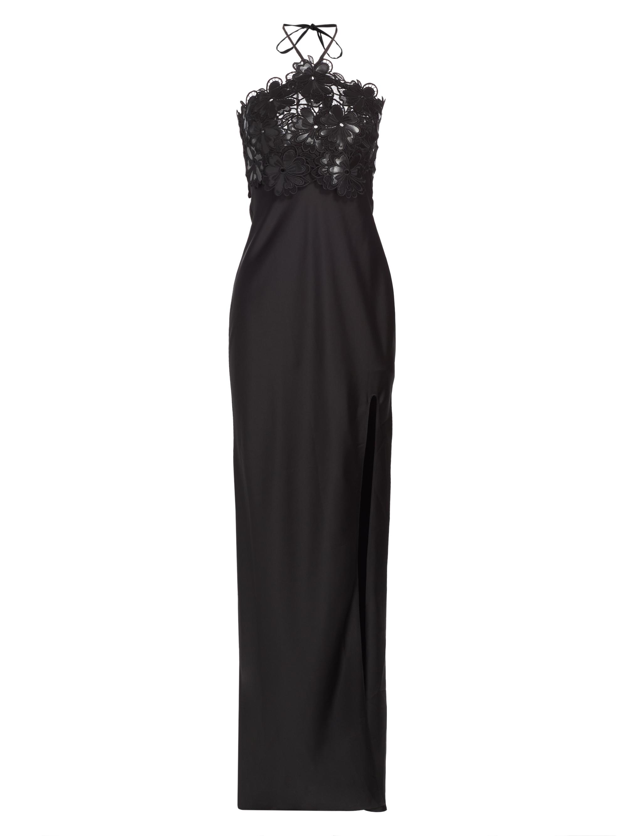 Ramy Brook Women's Mora Floral Satin Gown - Black Floral Embellished