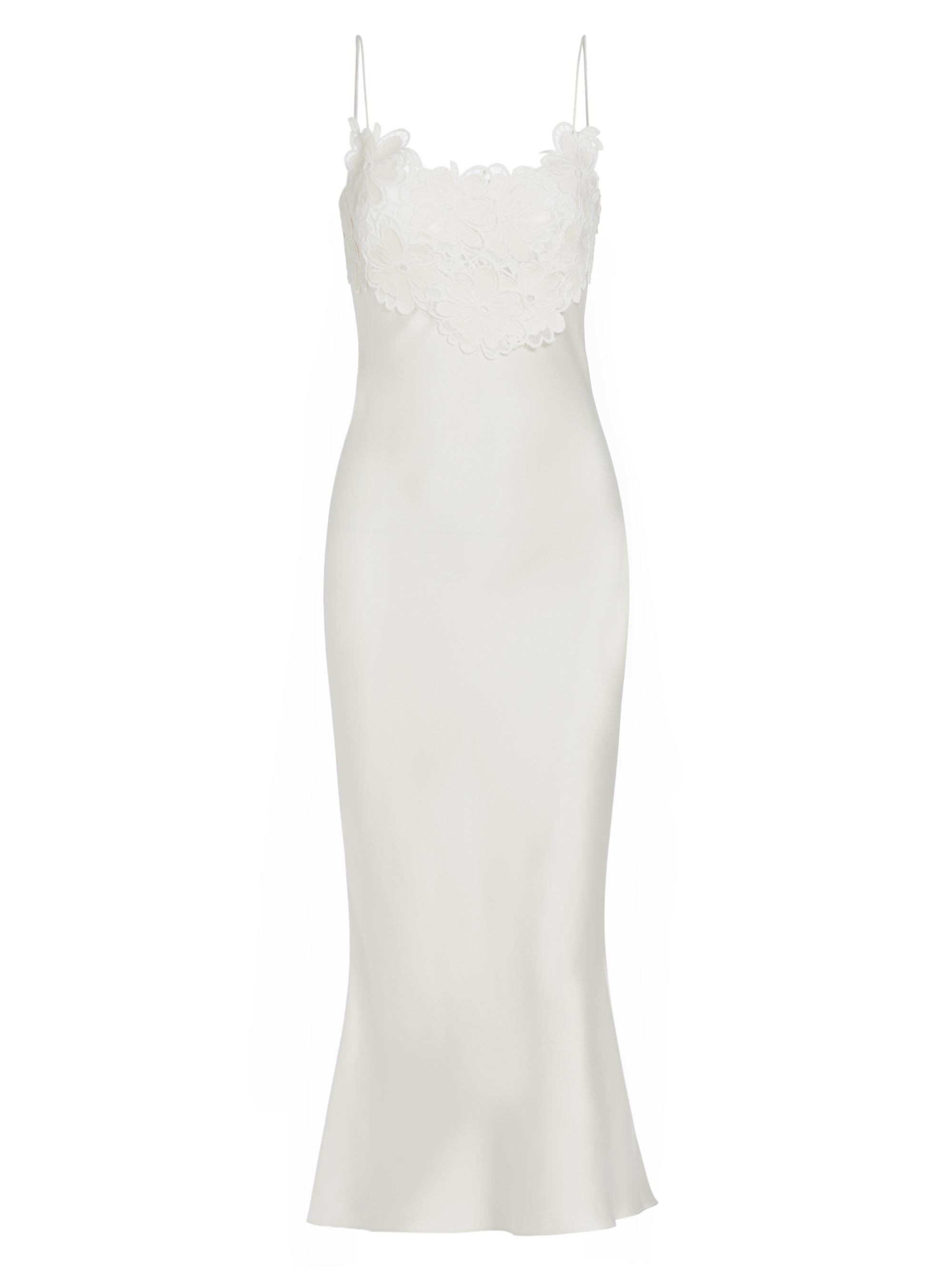 Ramy Brook Women's Elora Embroidered Satin Midi-Dress -  Floral Embellished