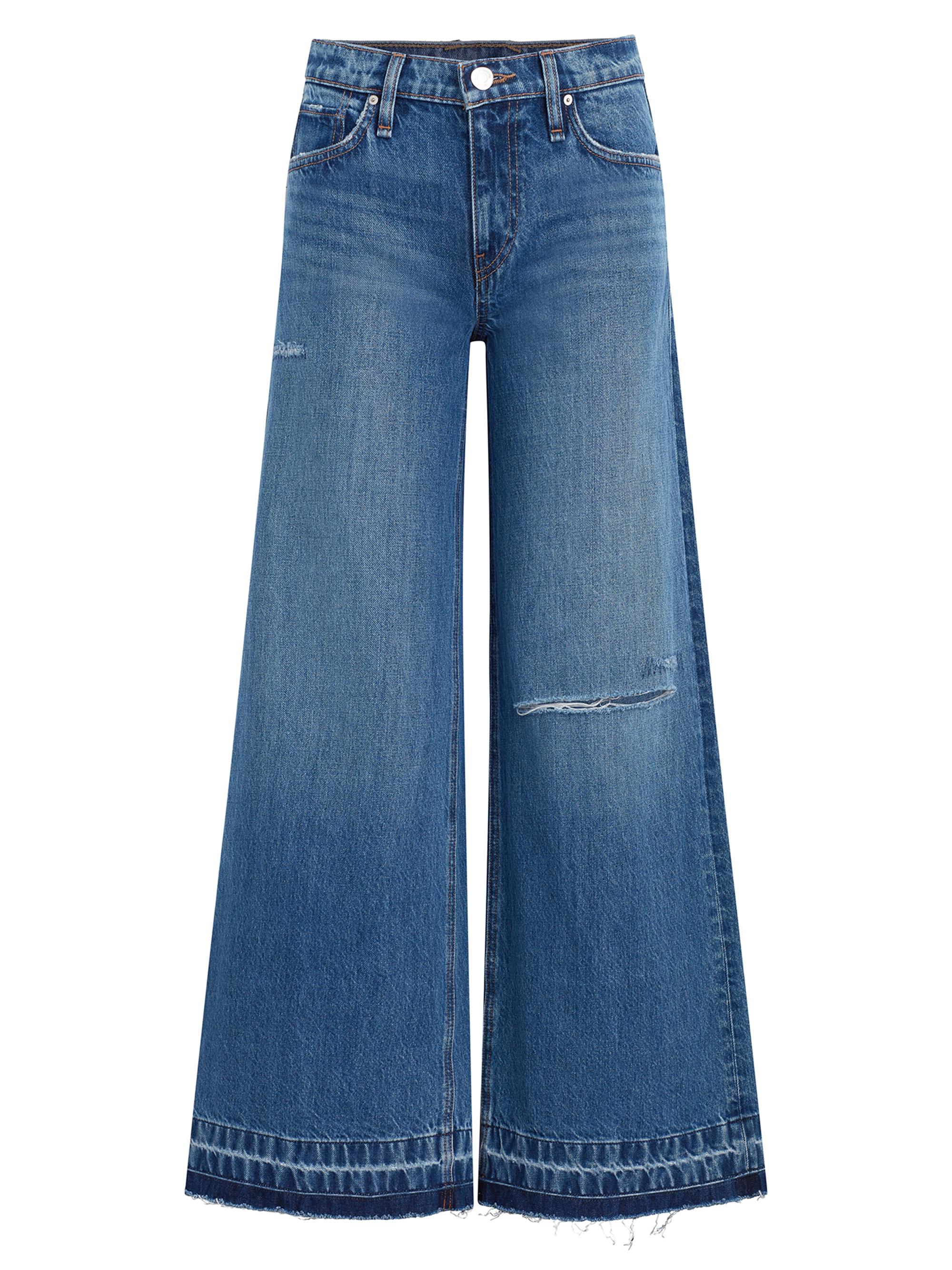 Hudson Jeans Women's Freya Distressed Wide-Leg Jeans - Rip Repair Winter