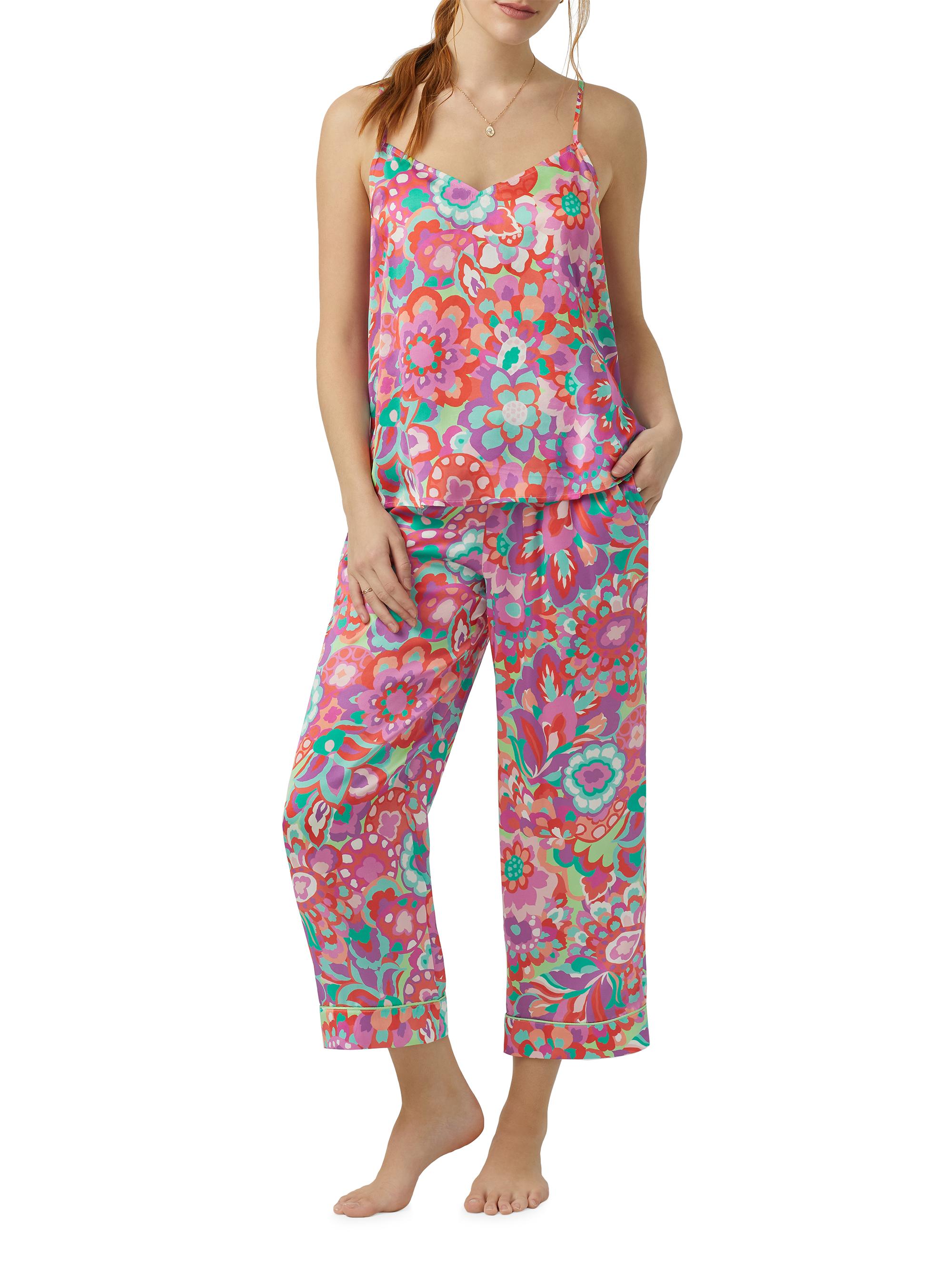 BedHead Pajamas Women's Summer Flower Crop Sleeveless Pajama Set - Summer Floral