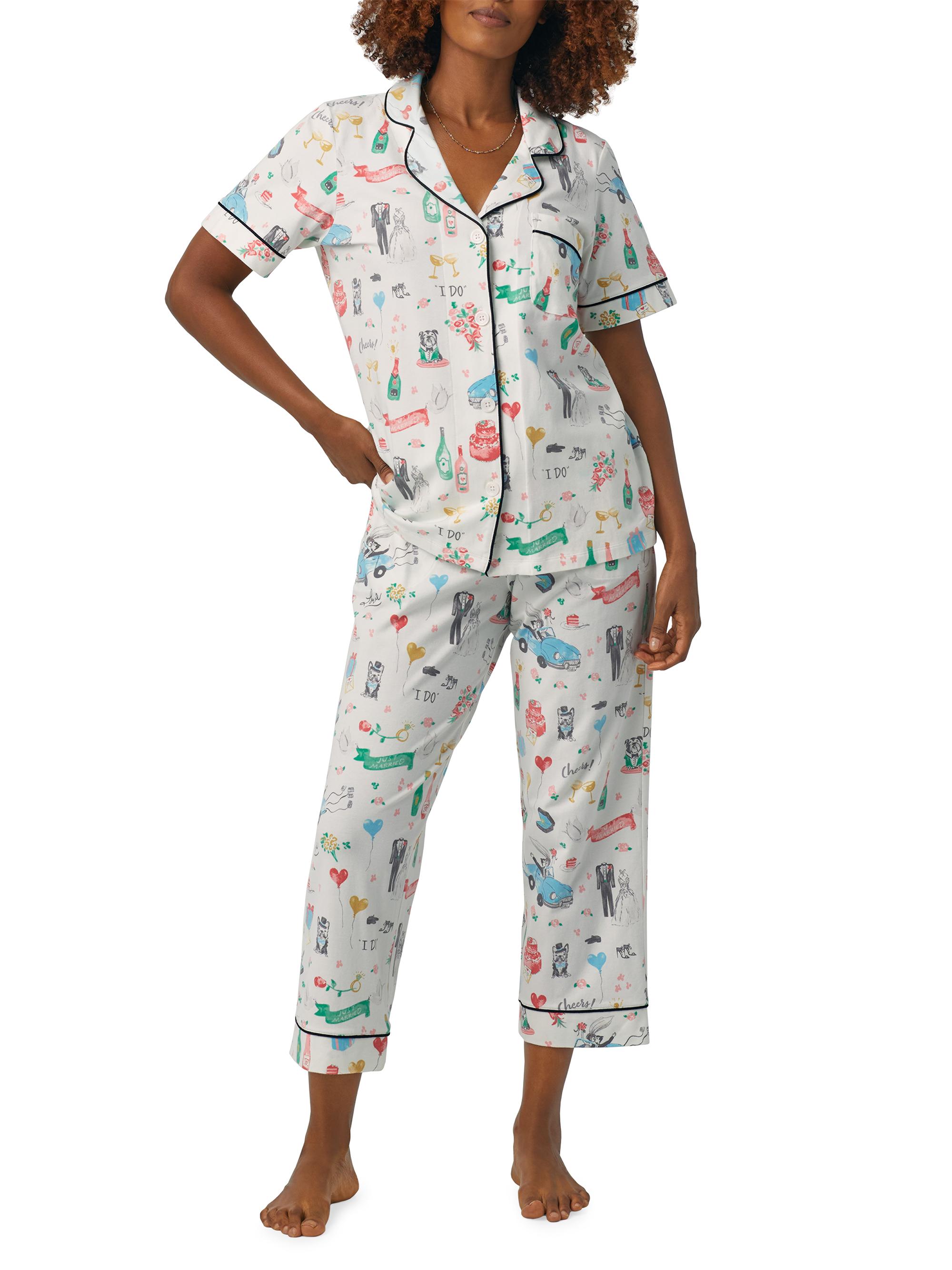 BedHead Pajamas Women's Just Married Crop Short-Sleeve Pajama Set - Just Married