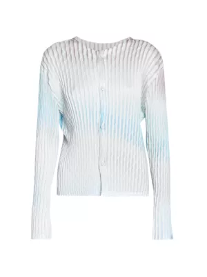 Shop Issey Miyake Suffused Pleats Cardigan | Saks Fifth Avenue