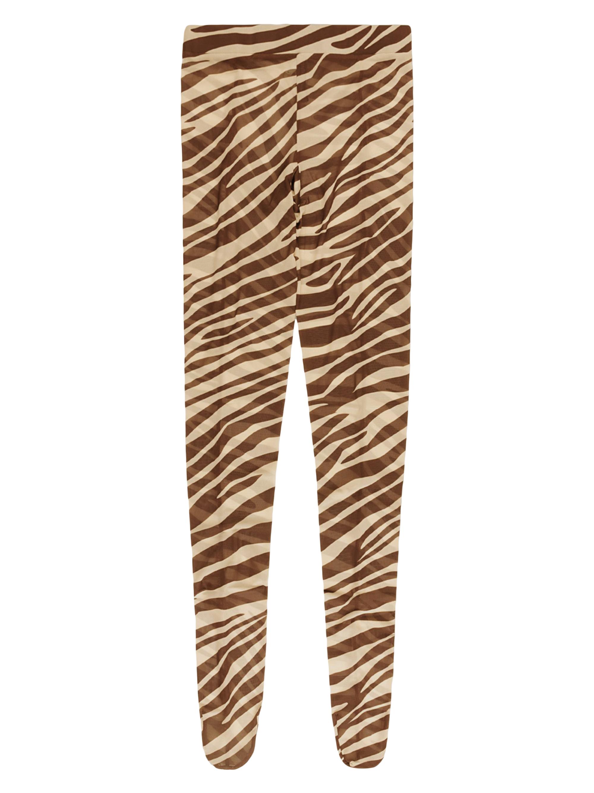 Cynthia Rowley Women's Printed Mesh Tights - Zebra