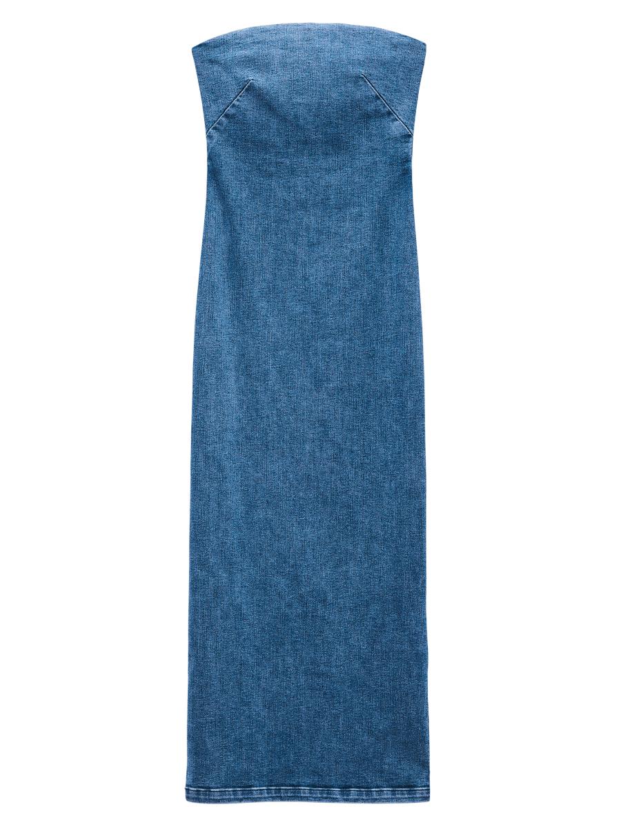 rag & bone Jasmine Stretch Denim Midi-Dress | Saks Fifth Avenue