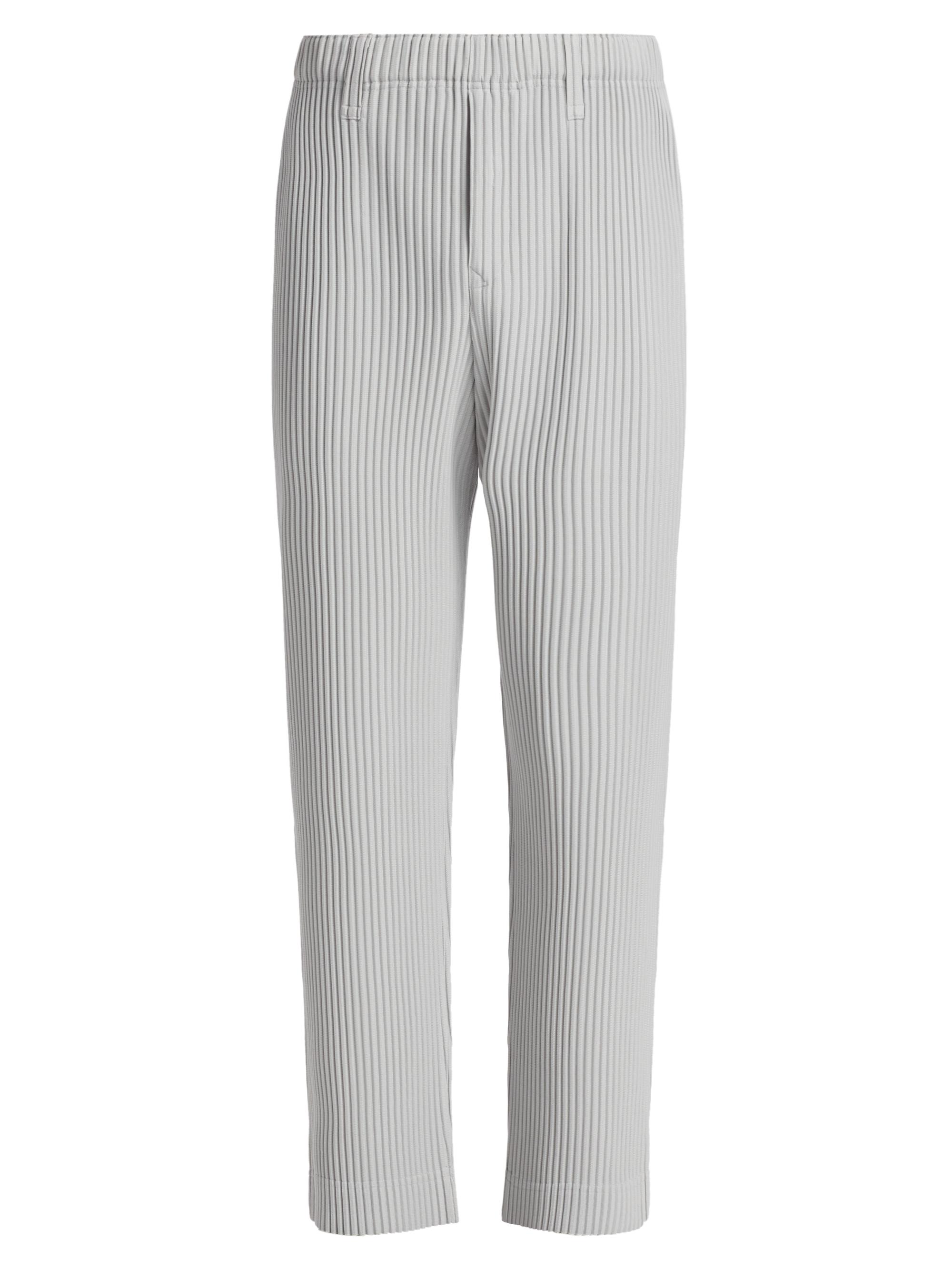 Homme Plissé Issey Miyake Men's Basics Pleated Pants - Light Grey