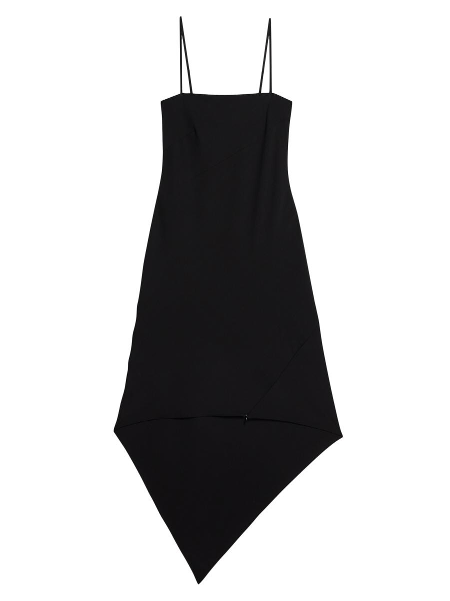 Helmut Lang Wool Asymmetric Midi-Dress | Saks Fifth Avenue