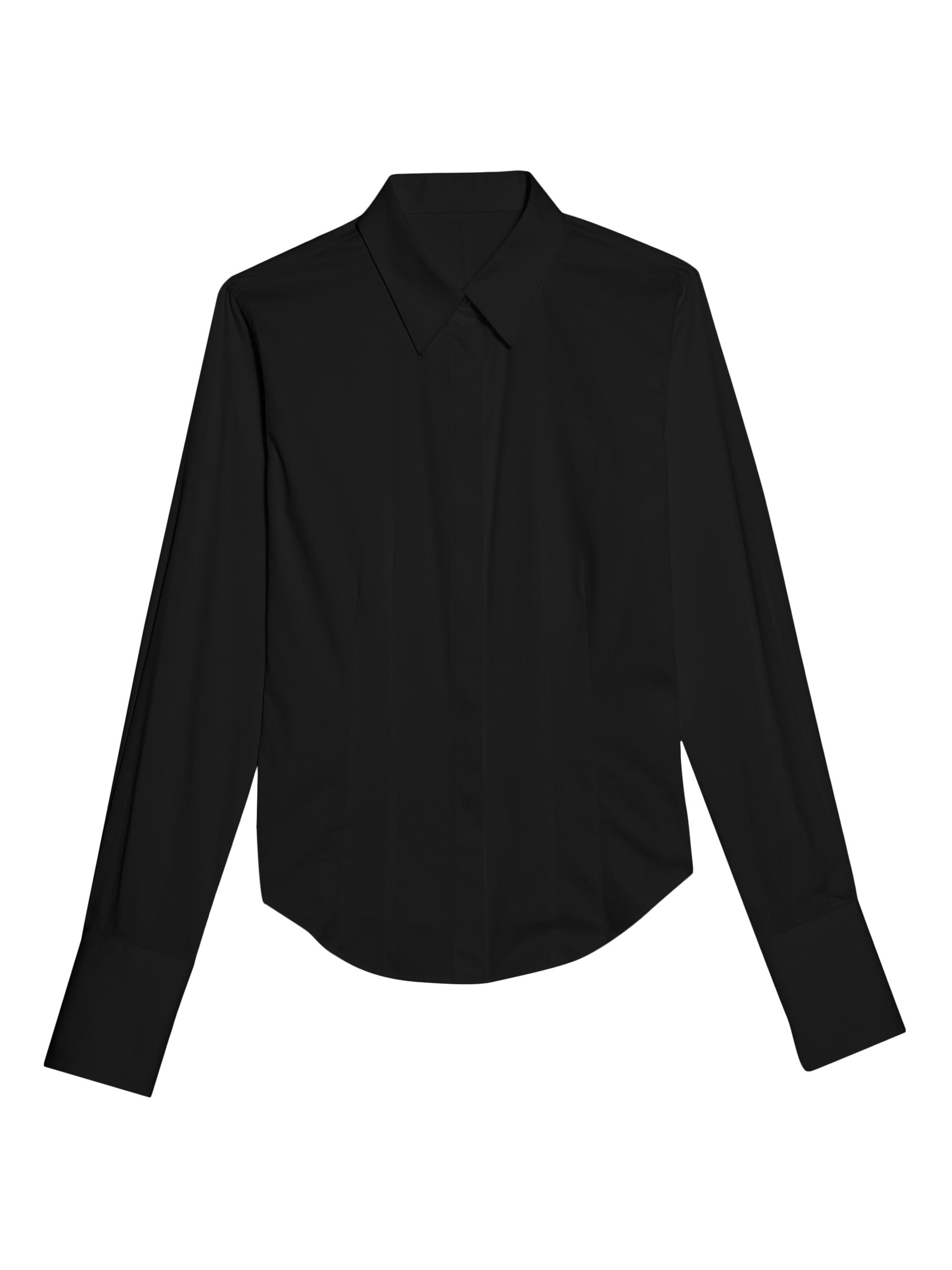 Helmut Lang Women's Fitted Cotton Shirt - Black