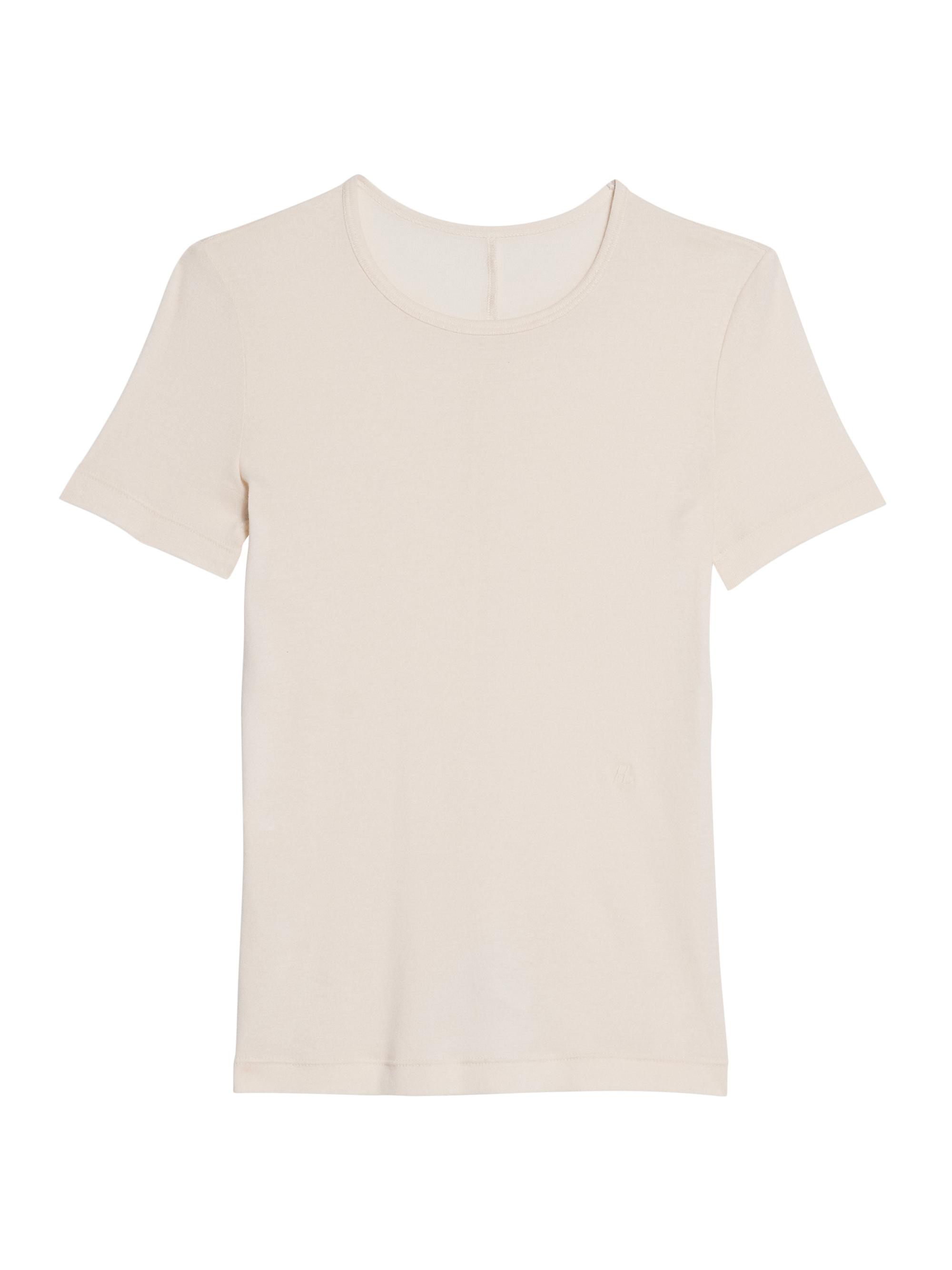 Helmut Lang Women's Rib-Knit Pima Cotton-Blend T-Shirt -
