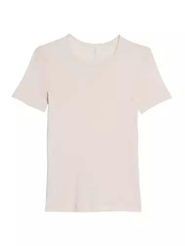 Rib-Knit Pima Cotton-Blend T-Shirt